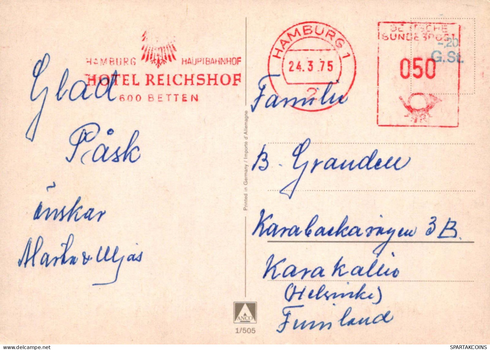 PASCUA POLLO HUEVO Vintage Tarjeta Postal CPSM #PBO853.ES - Ostern