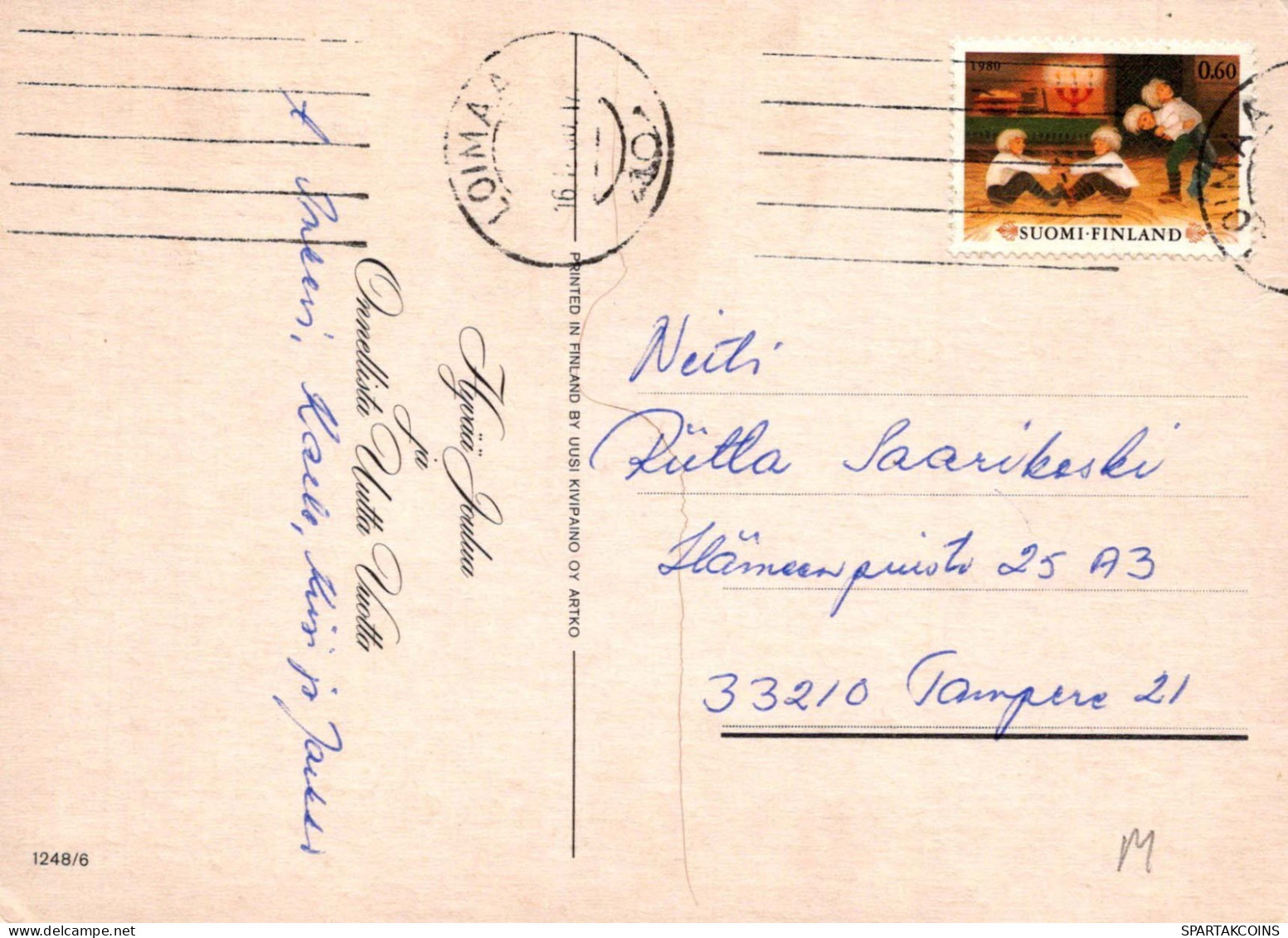 Feliz Año Navidad VELA Vintage Tarjeta Postal CPSM #PBN668.ES - Neujahr