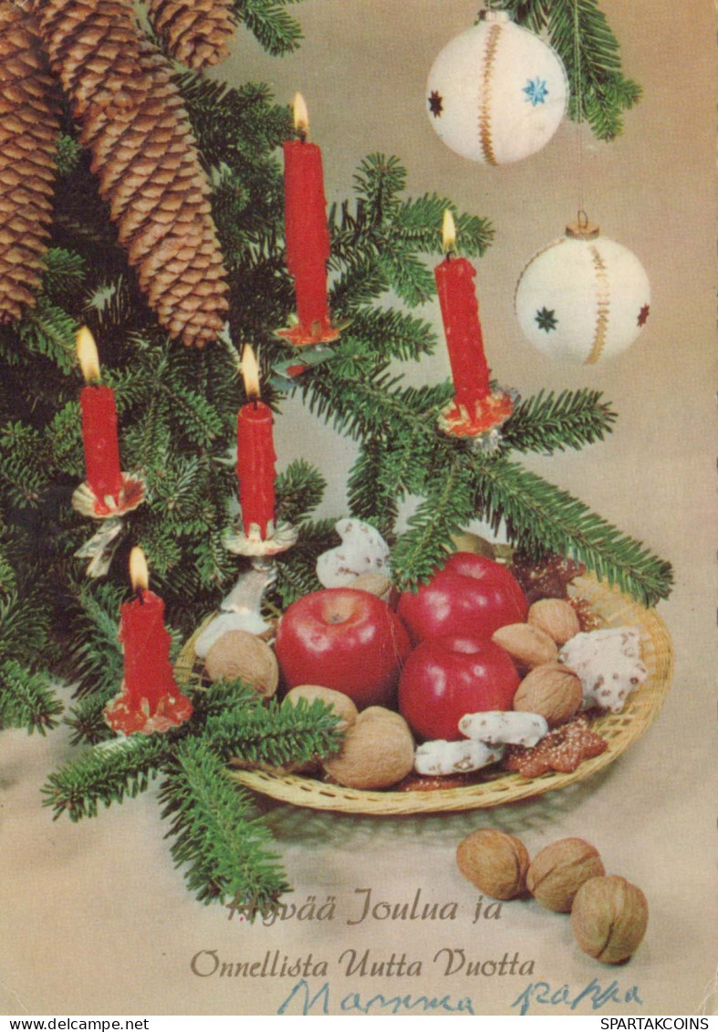 Feliz Año Navidad VELA Vintage Tarjeta Postal CPSM #PBO032.ES - Neujahr
