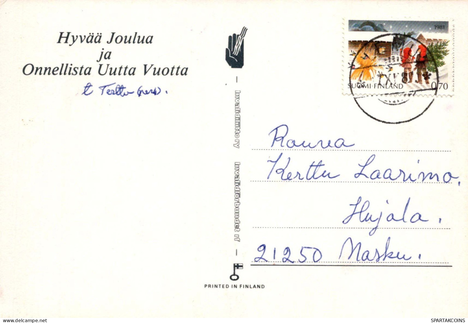 Feliz Año Navidad VELA Vintage Tarjeta Postal CPSM #PBN608.ES - Neujahr