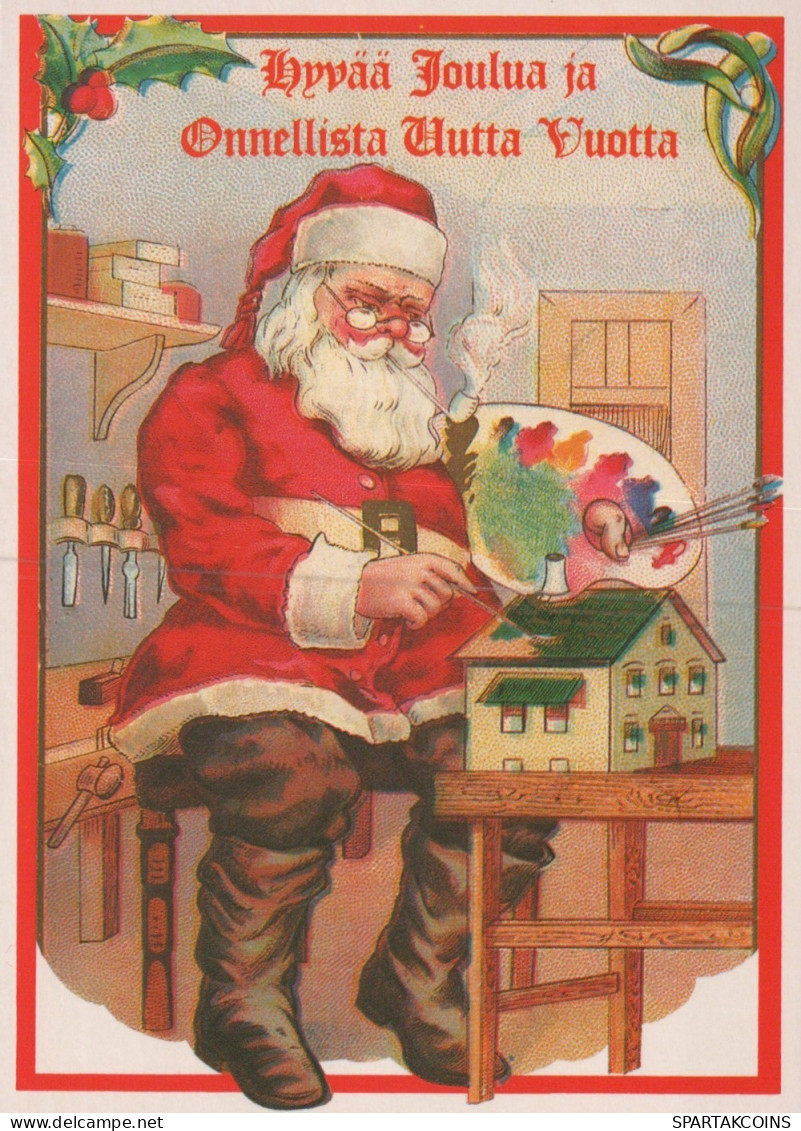 PAPÁ NOEL NAVIDAD Fiesta Vintage Tarjeta Postal CPSM #PAK703.ES - Santa Claus