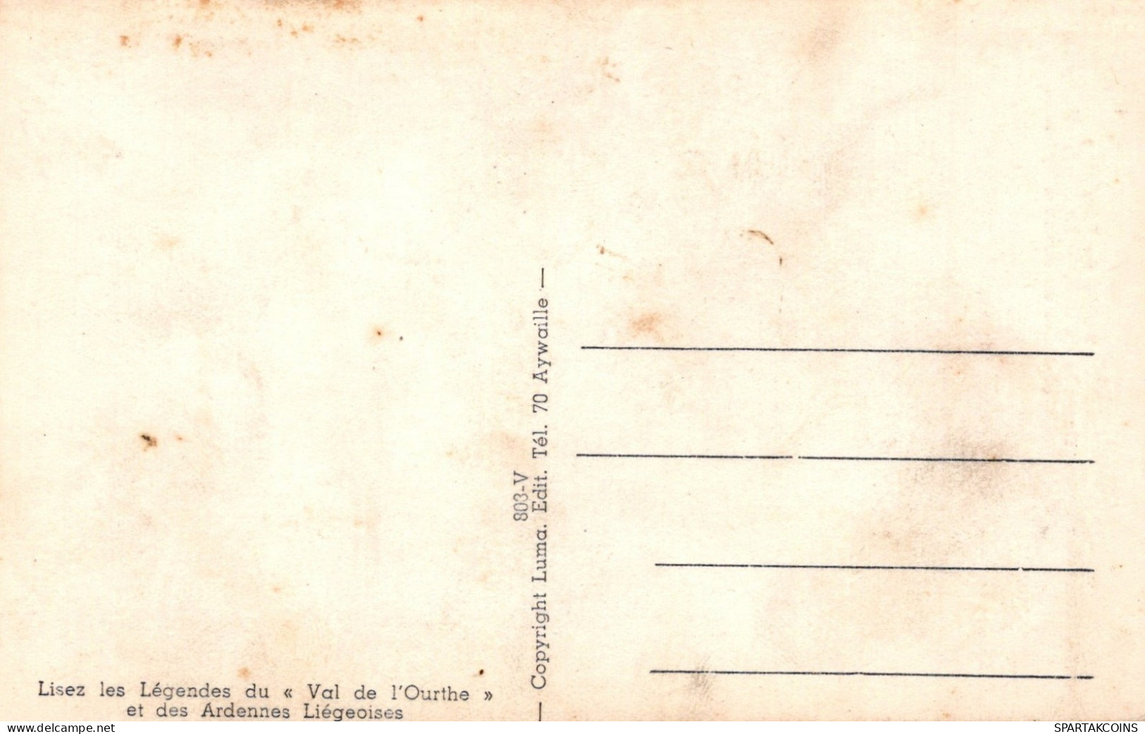 BELGIQUE CASCADE DE COO Province De Liège Carte Postale CPA Unposted #PAD083.FR - Stavelot