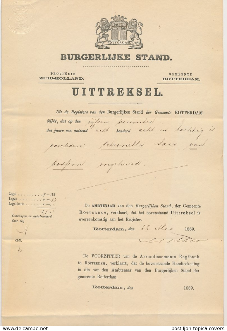 Fiscaal / Revenue - Droogstempel 50 C. EN 50 OPCENTEN - Revenue Stamps