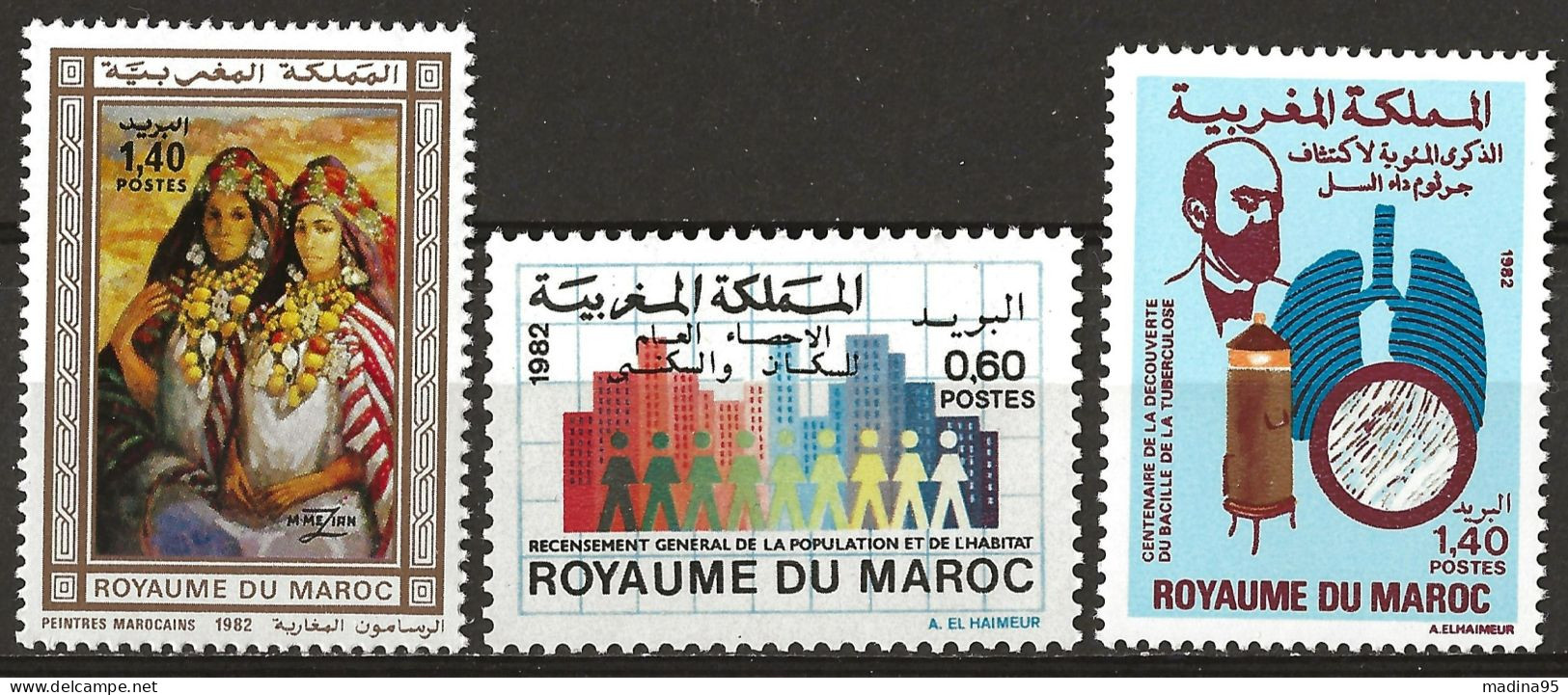 MAROC: **, N° YT 927, 928 Et 929, TB - Marocco (1956-...)