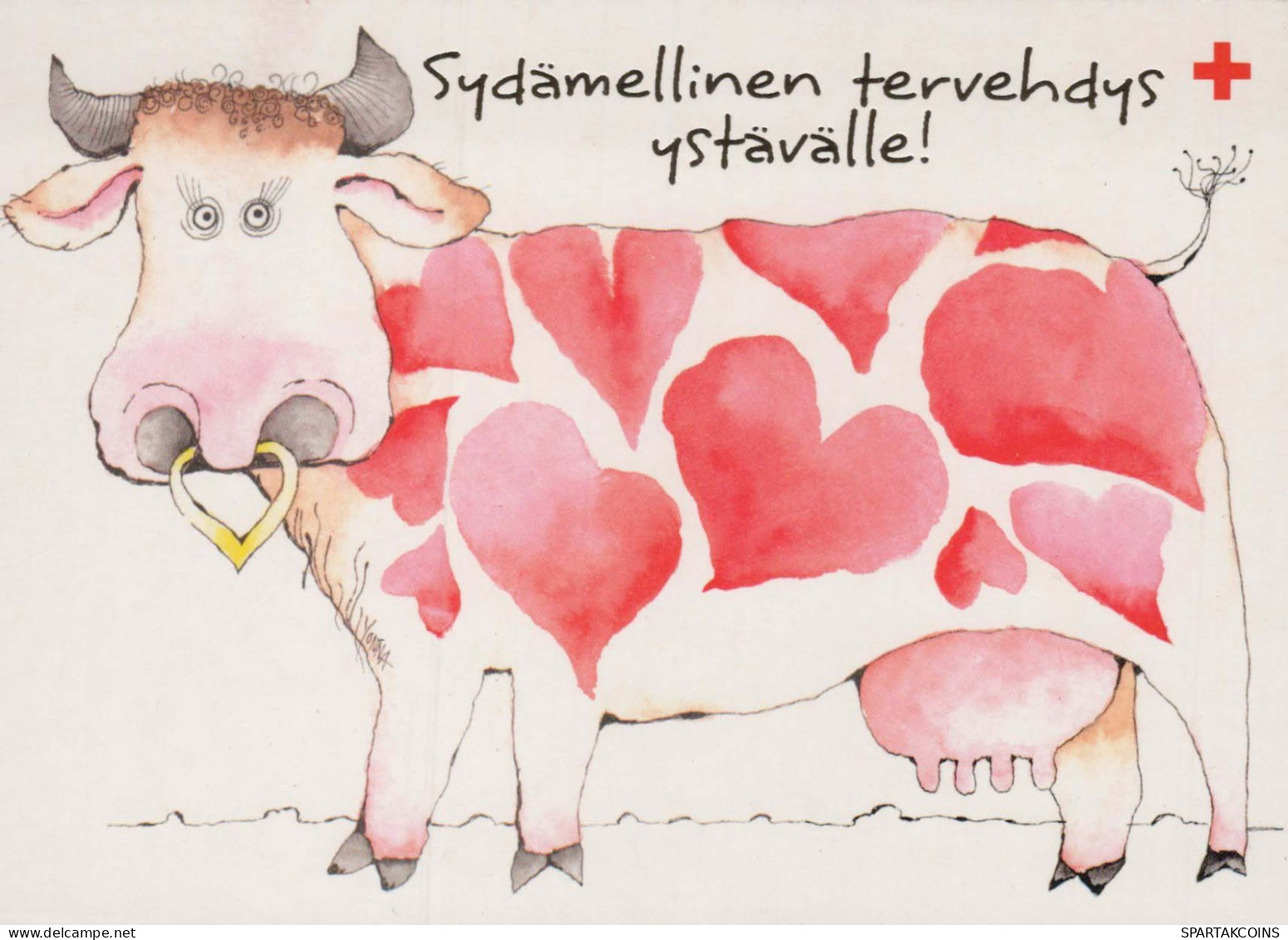 VACHE Animaux Vintage Carte Postale CPSM #PBR805.FR - Cows
