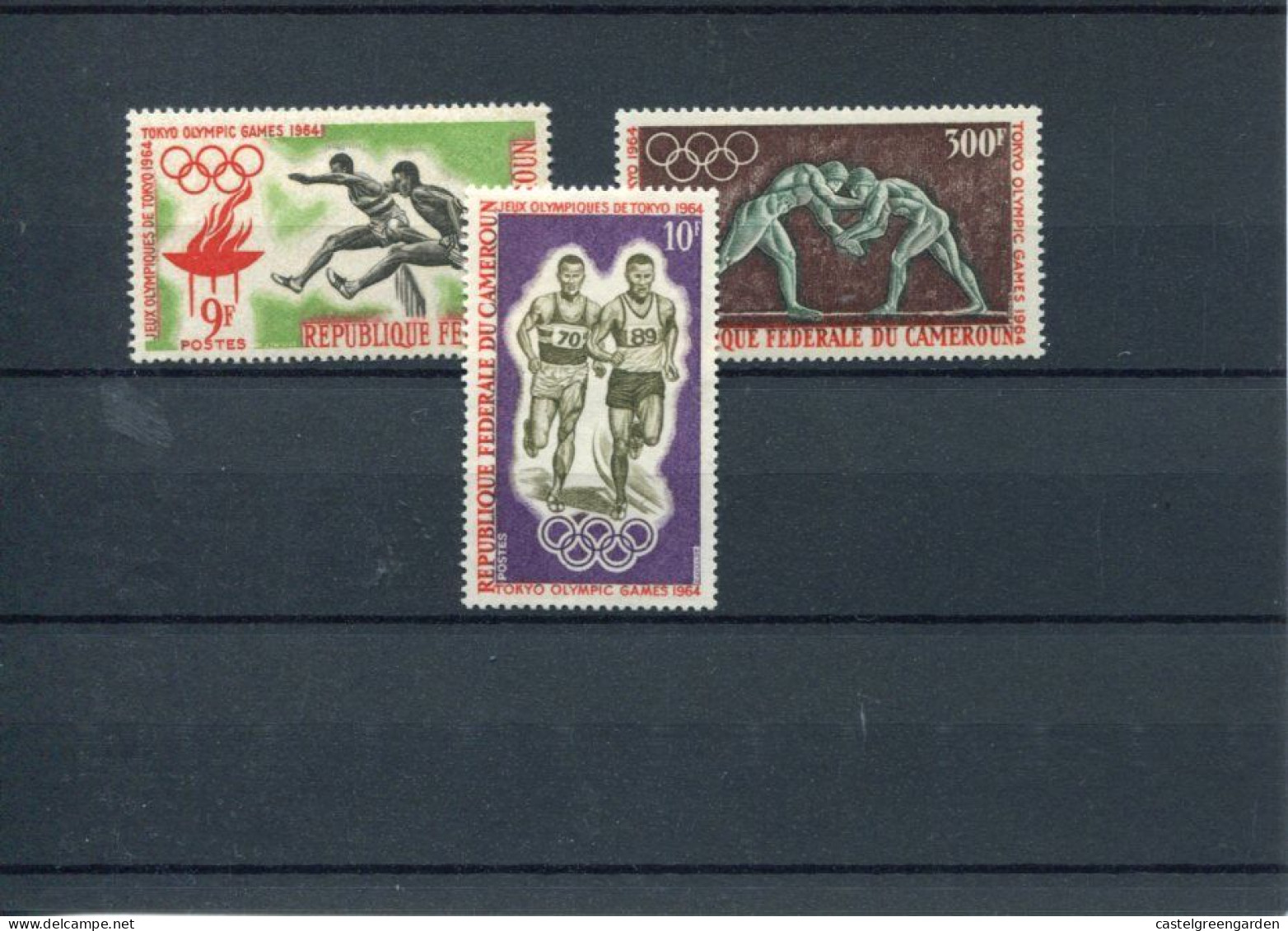 X0051 Cameroun, 3 Stamps ** Mnh 1964 Olympiade Of Tokyo 1964  Mi-410/2 - Camerún (1960-...)