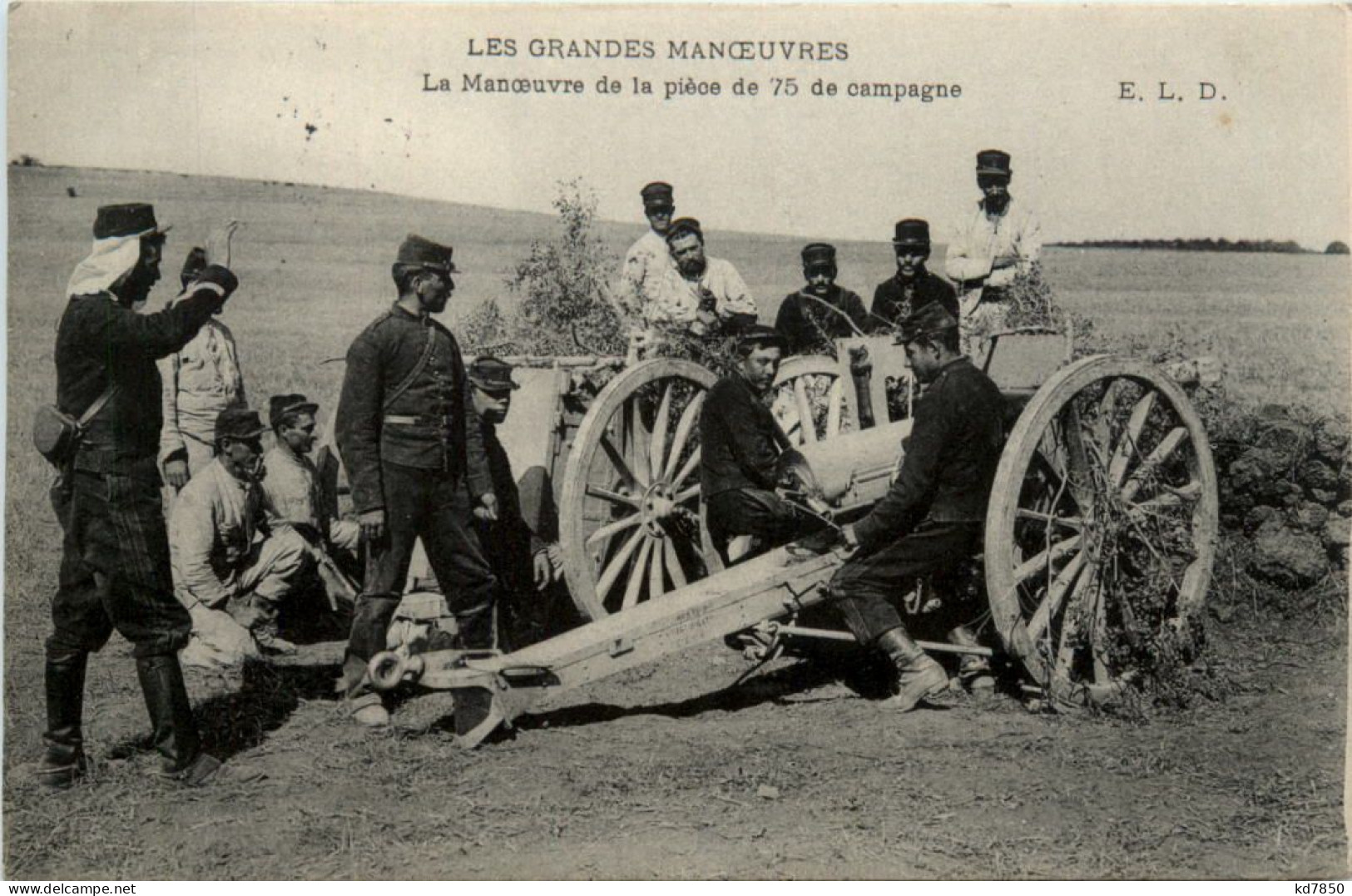 La Manoevre De La Piece De 75 De Campagne - Feldpost - Manoeuvres