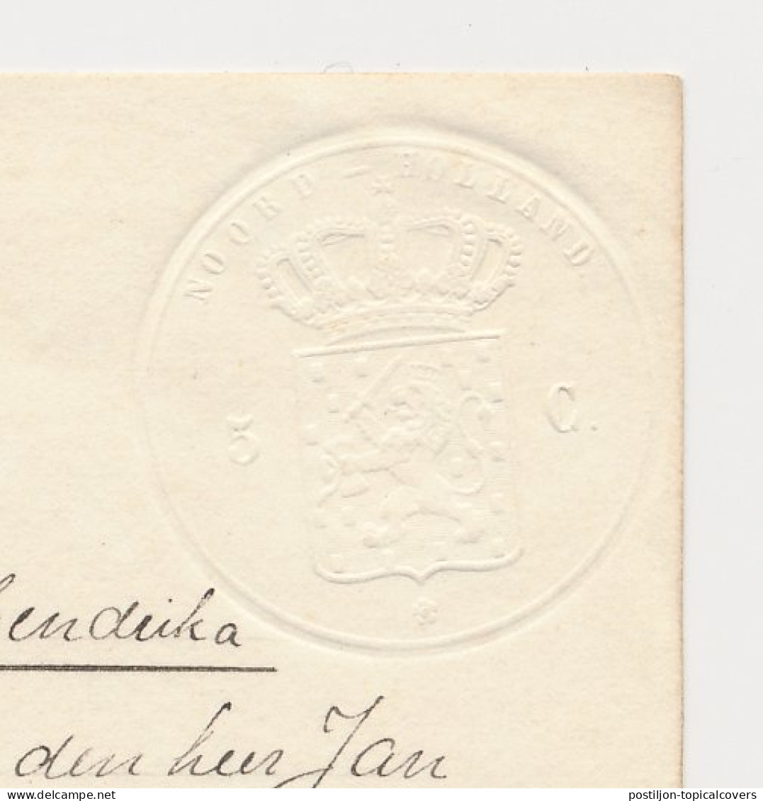 Fiscaal / Revenue - Droogstempel 5 C. Noord Holland - 1909 - Fiscaux