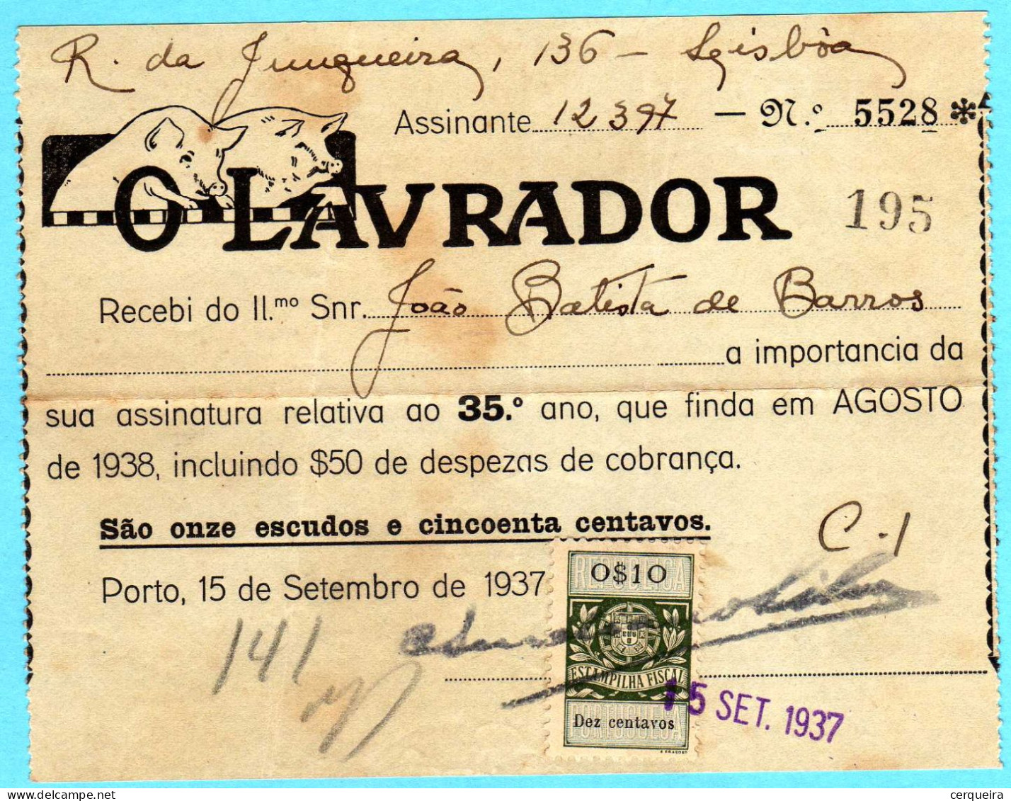 O LAVRADOR - Lettres & Documents