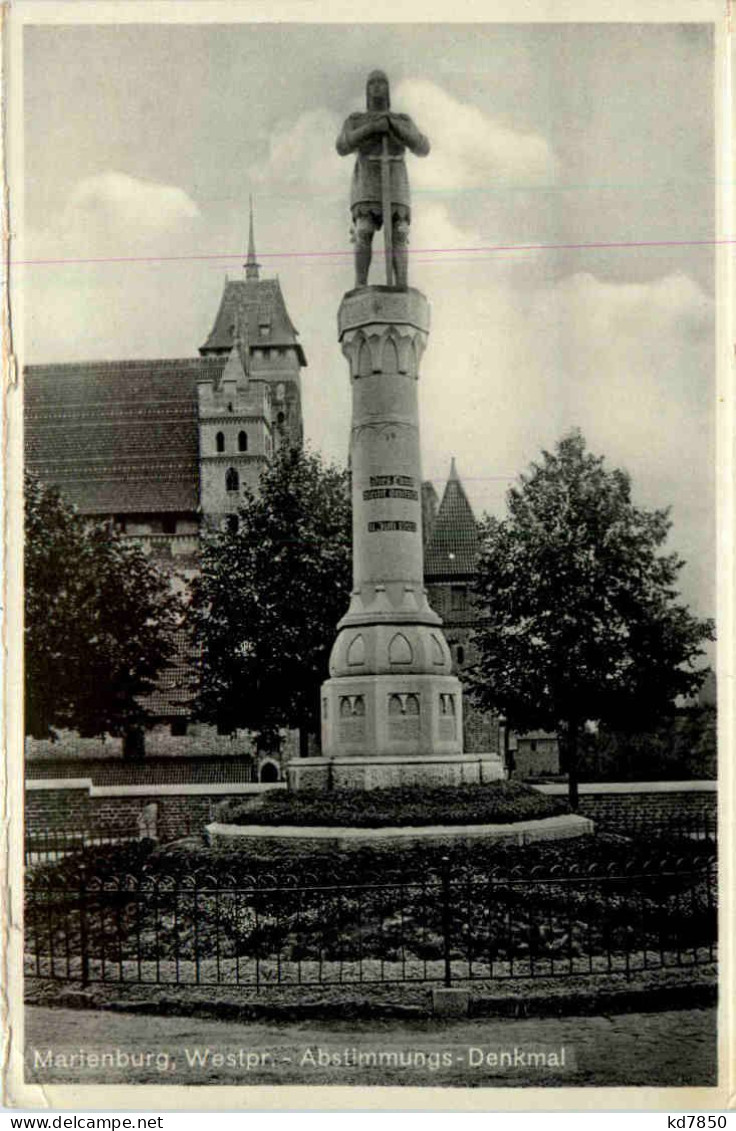 Marienburg - Abstimmungs-Denkmal - Westpreussen