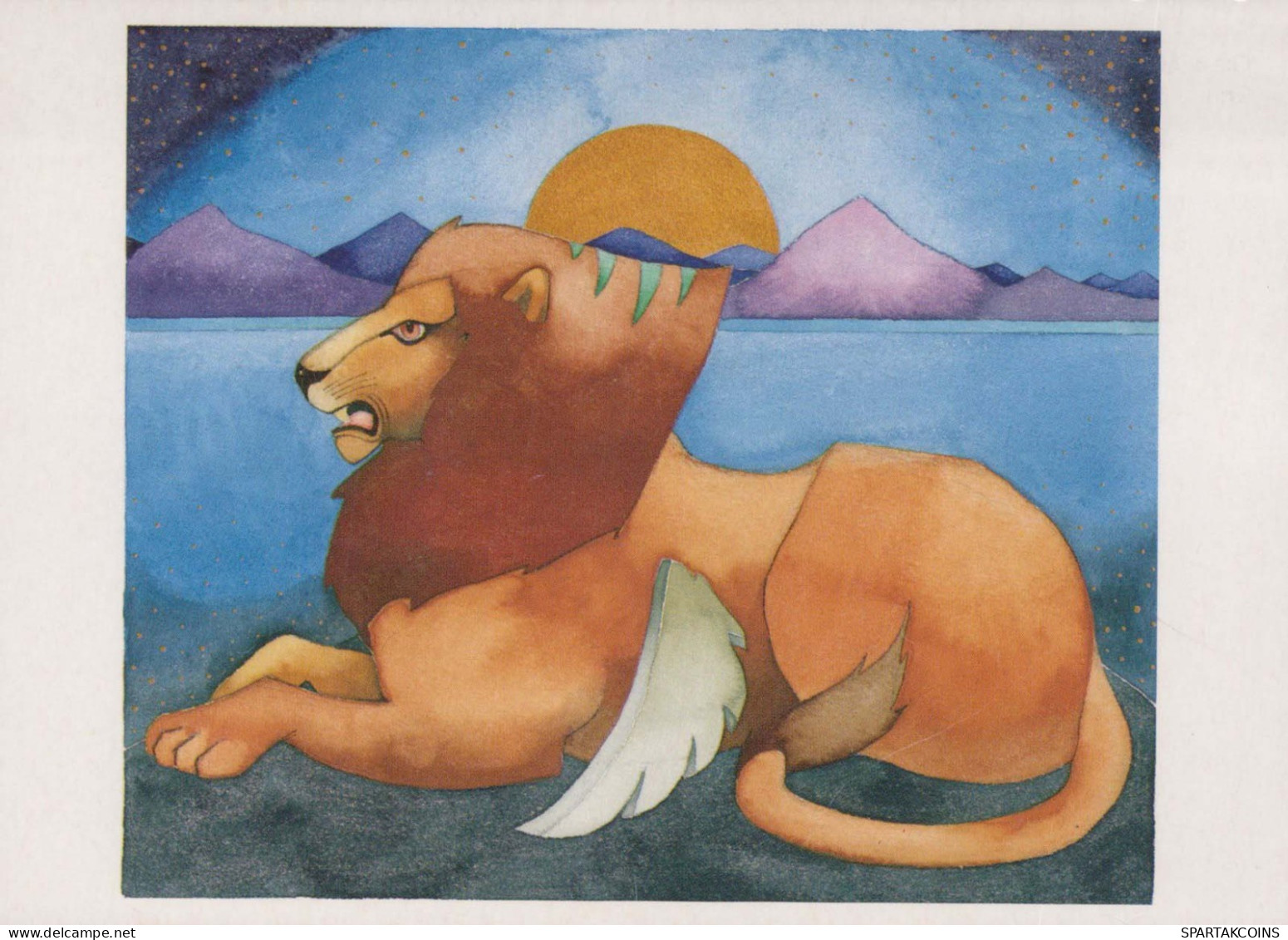 LION Tier Vintage Ansichtskarte Postkarte CPSM #PBS030.DE - Leeuwen