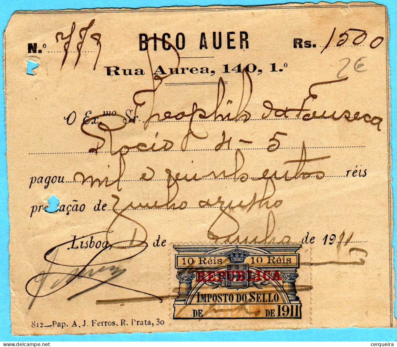 BICO AUER - Cartas & Documentos