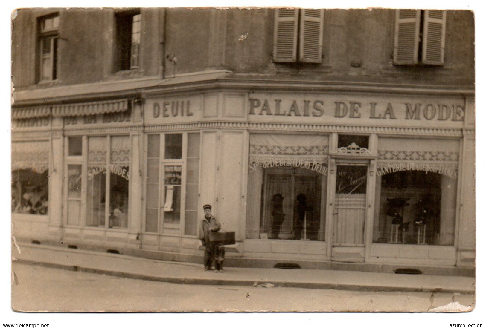 Devanture Du Palais De La Mode. Spécialiste De Deuil. Carte Photo Animée Non Située - Magasins