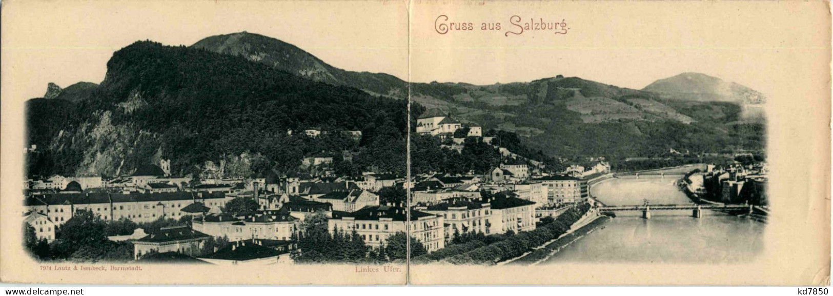 Gruss Aus Salzburg - Klappkarte - Salzburg Stadt