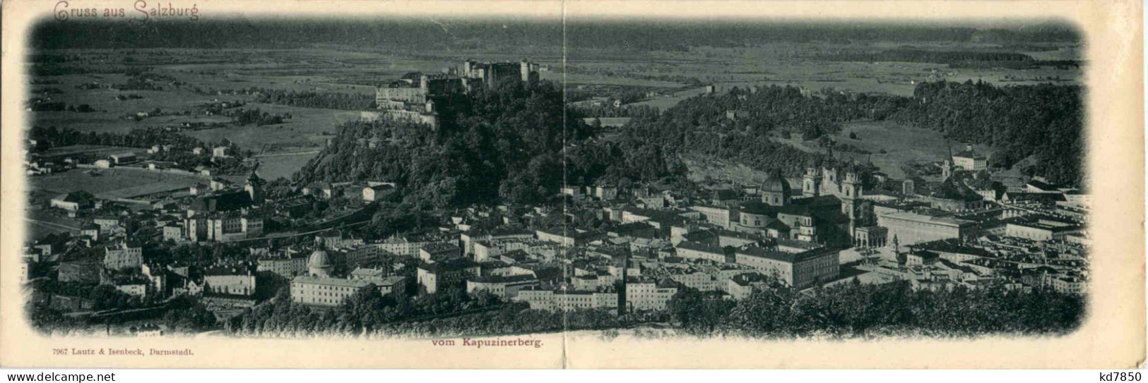 Gruss Aus Salzburg - Klappkarte - Salzburg Stadt