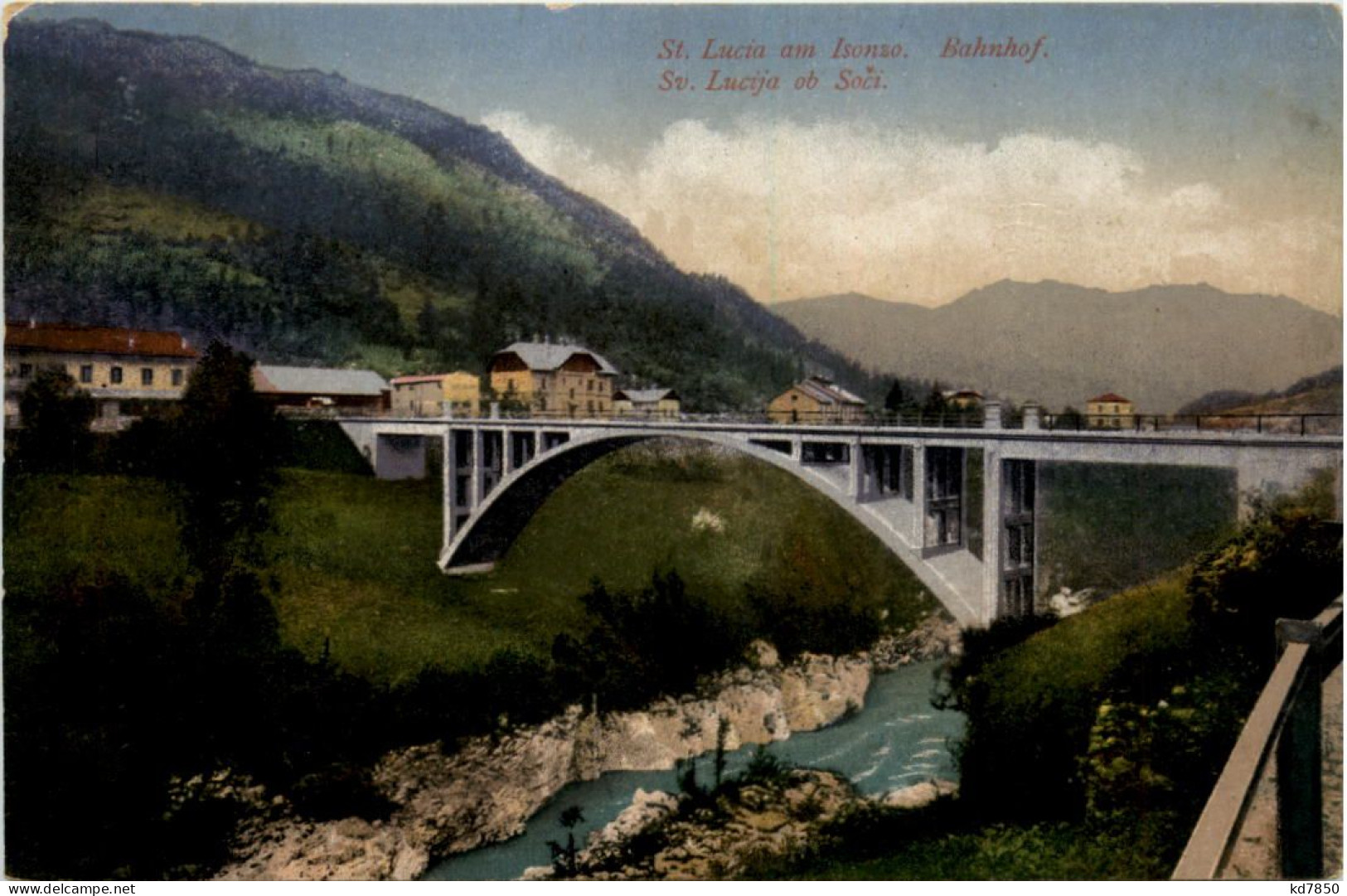 St. Lucia Am Isonzo - Bahnhof - Slovenië