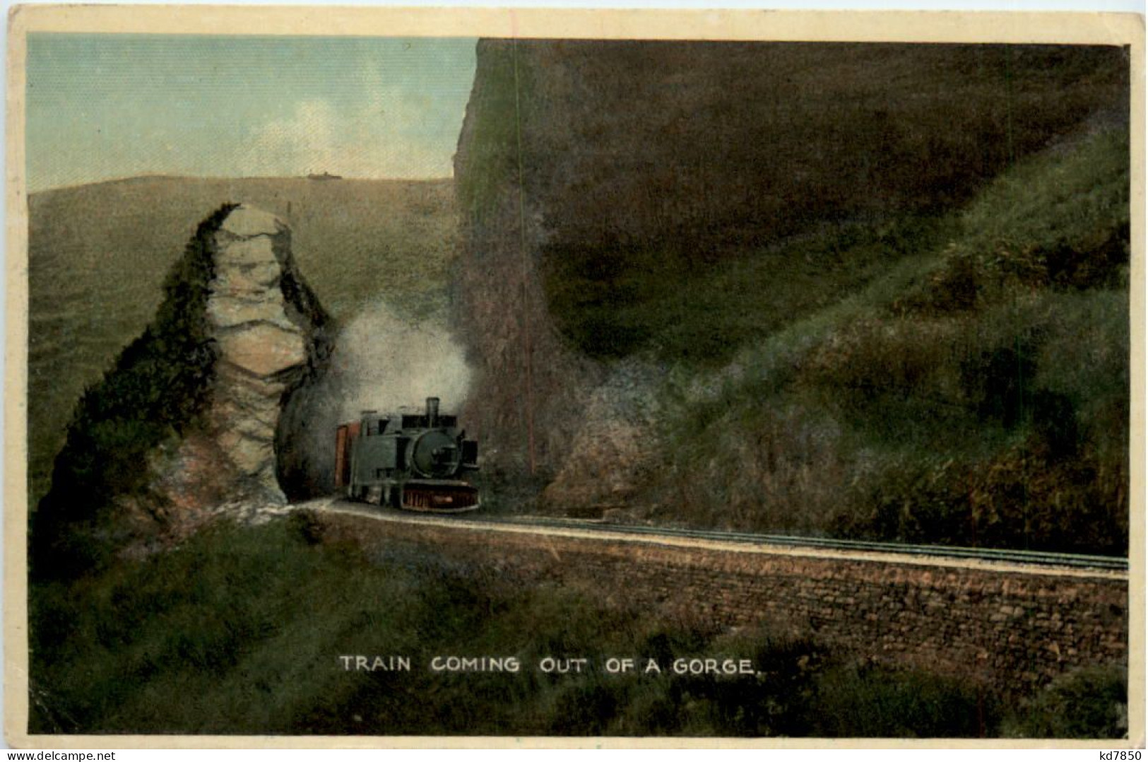 India - Train Coming Out Of A Gorge - India