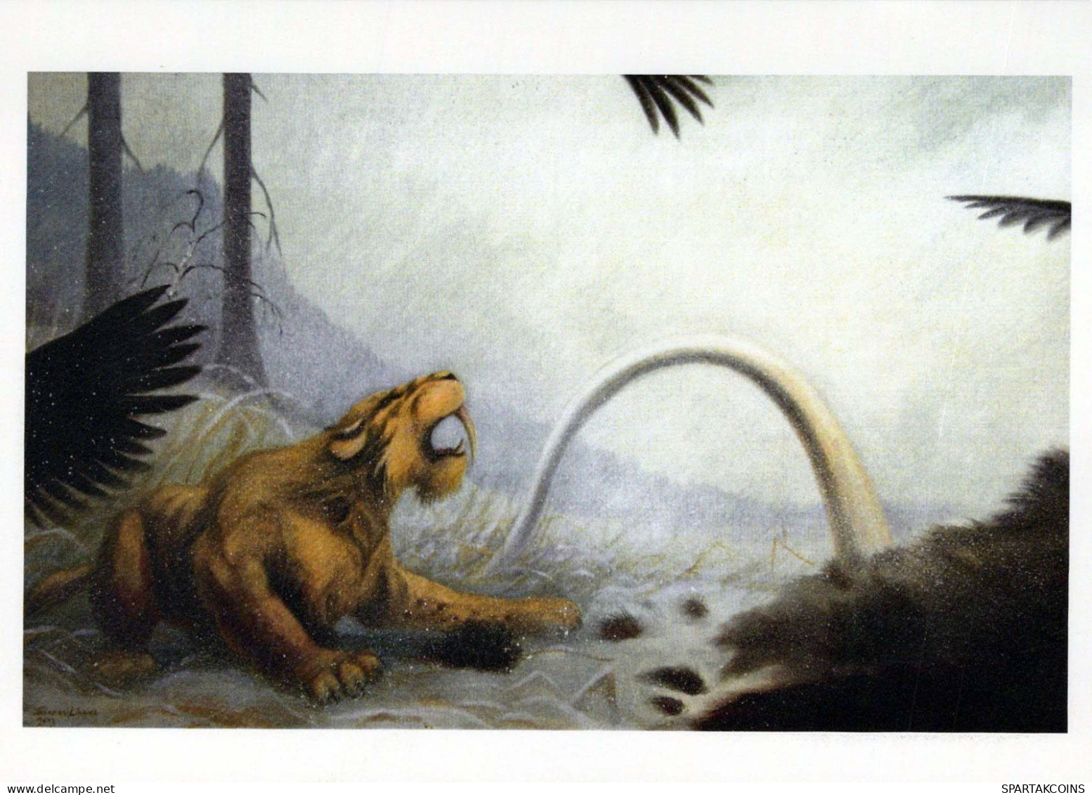 TIGRE Animale Vintage Cartolina CPSM #PBS031.IT - Tijgers