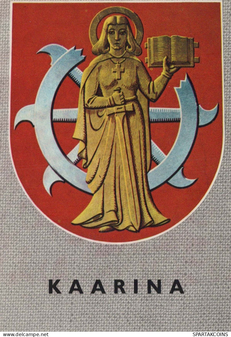 HOLY CARINA FINLANDIA KAARINA COAT OF ARMS HOLY CARINA Vintage Cartolina CPSM #PBQ250.IT - Santos