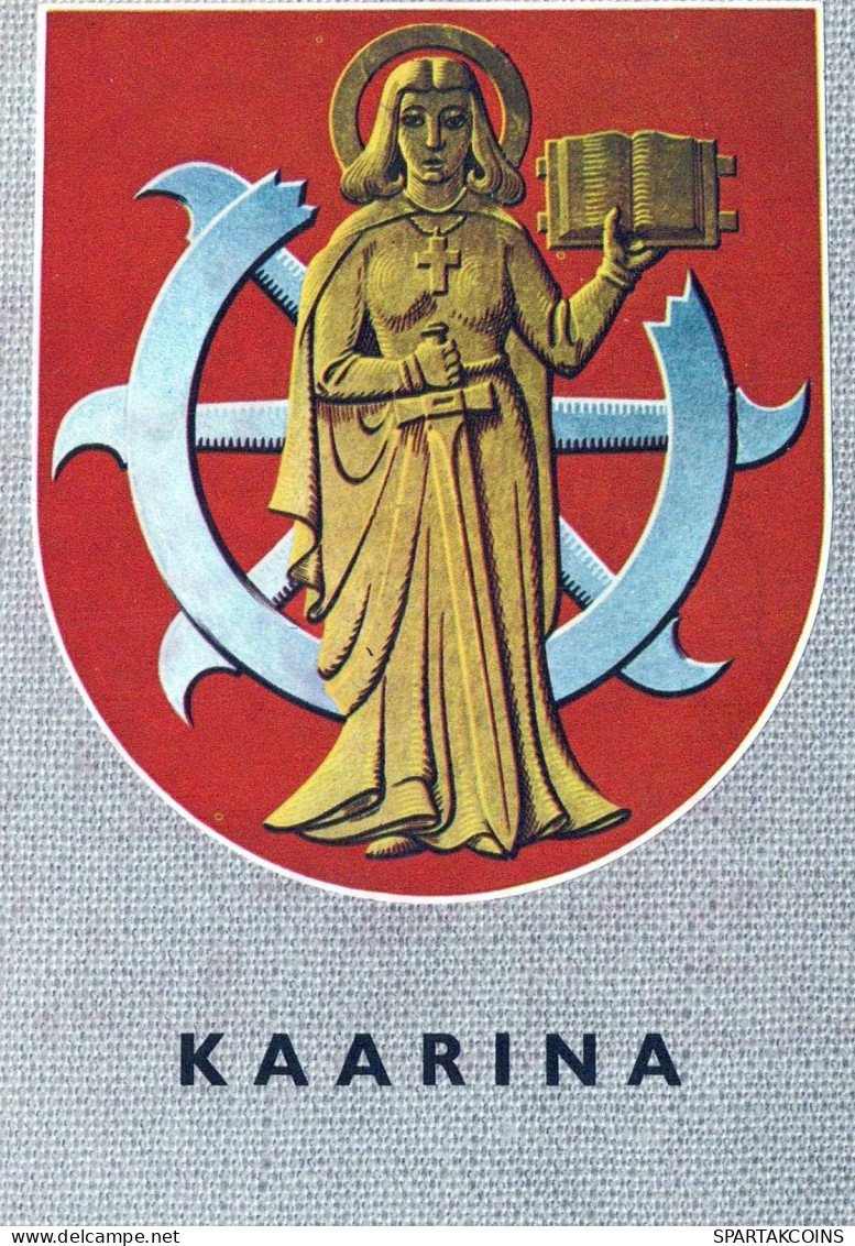 HOLY CARINA FINLANDIA KAARINA COAT OF ARMS HOLY CARINA Vintage Cartolina CPSM #PBQ250.IT - Saints