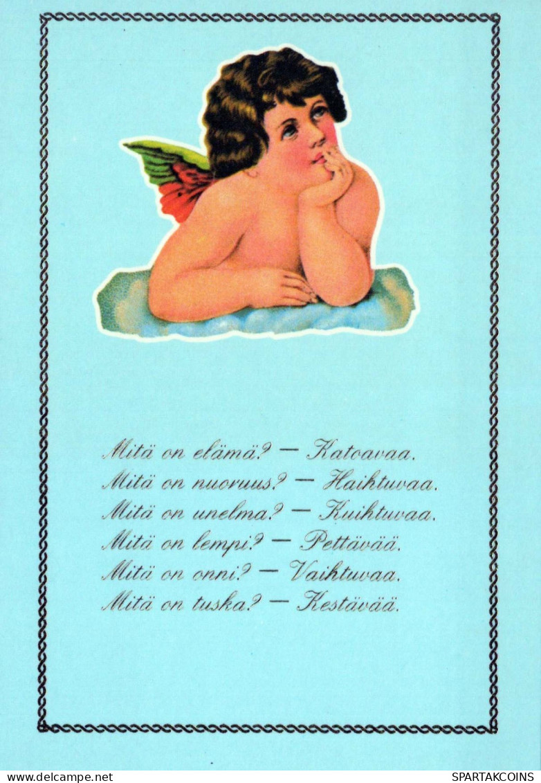 ANGELO Natale Vintage Cartolina CPSM #PBP482.IT - Engel