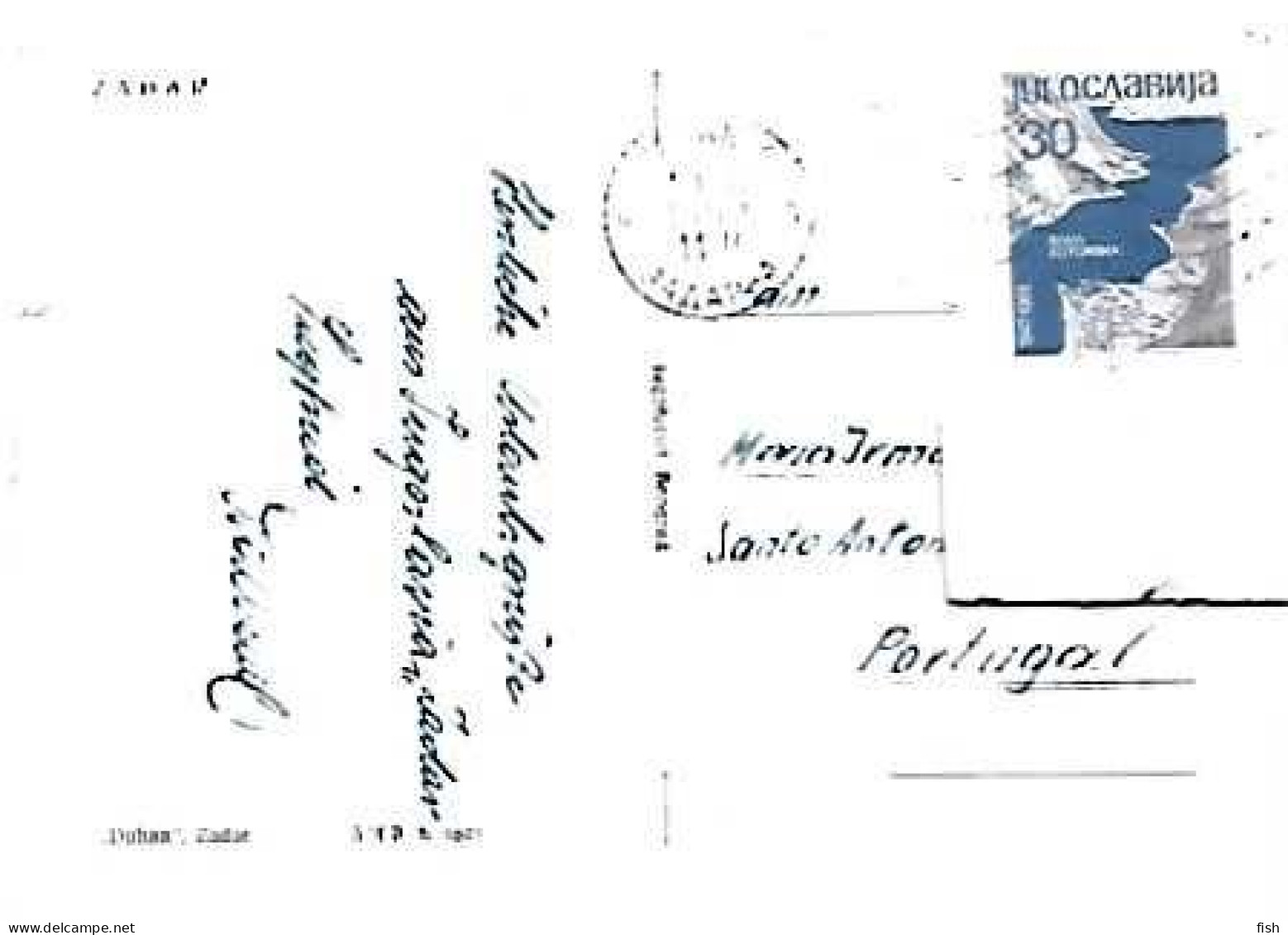 Yugoslavia & Marcofilia, Duhan Zadar, Penacova, Santo António Do Couço Portugal 1962 (1448) - Covers & Documents