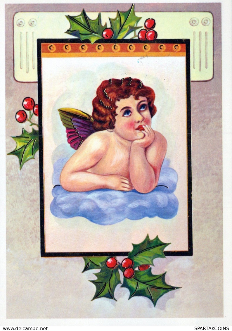 ANGELO Buon Anno Natale Vintage Cartolina CPSM #PAH695.IT - Engel