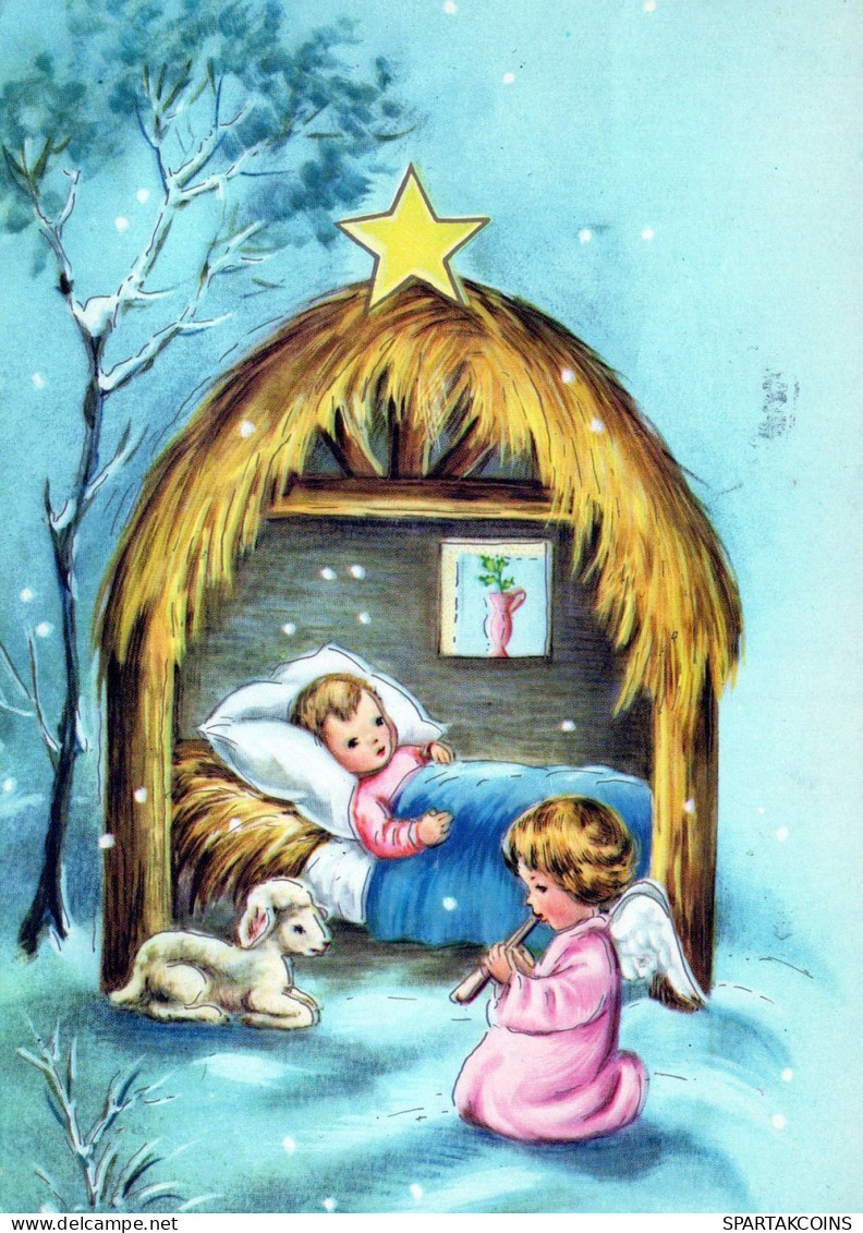 ANGELO Buon Anno Natale Vintage Cartolina CPSM #PAH755.IT - Engel