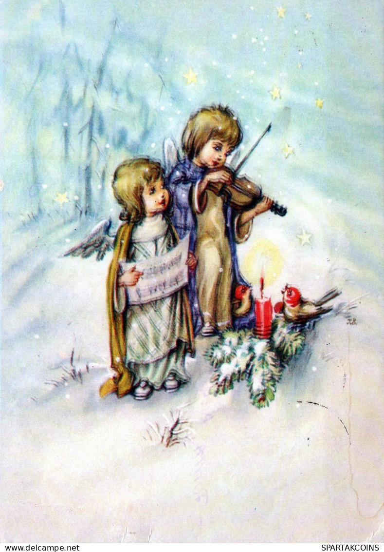 ANGELO Buon Anno Natale Vintage Cartolina CPSM #PAH514.IT - Engel