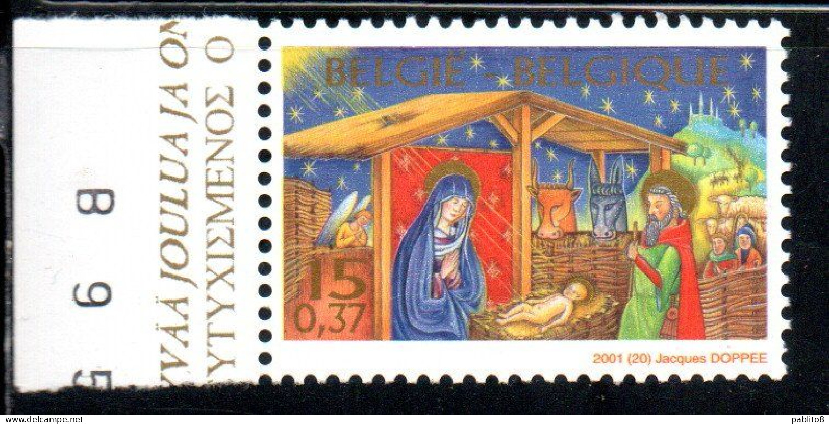 BELGIQUE BELGIE BELGIO BELGIUM 2001 CHRISTMAS NOEL NATALE WEIHNACHTEN NAVIDAD 15fr MNH - Neufs