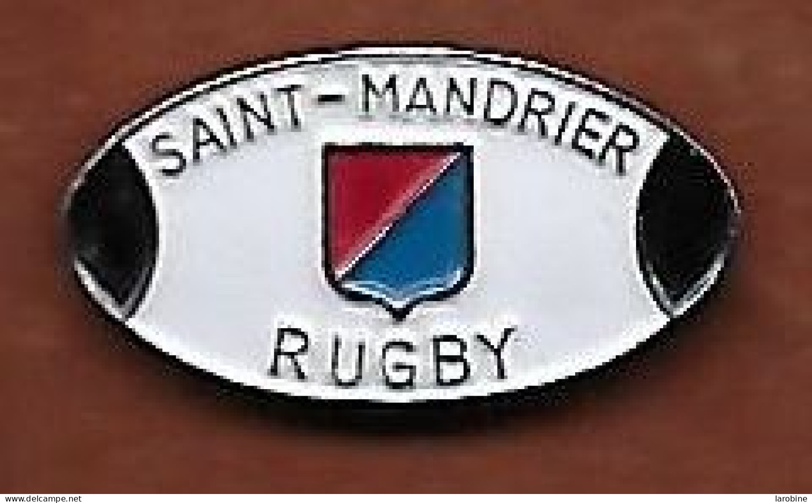 @@ Rugby Ballon écusson Saint Mandrier Var Paca (2.5x1.4)  @@sp184a - Rugby