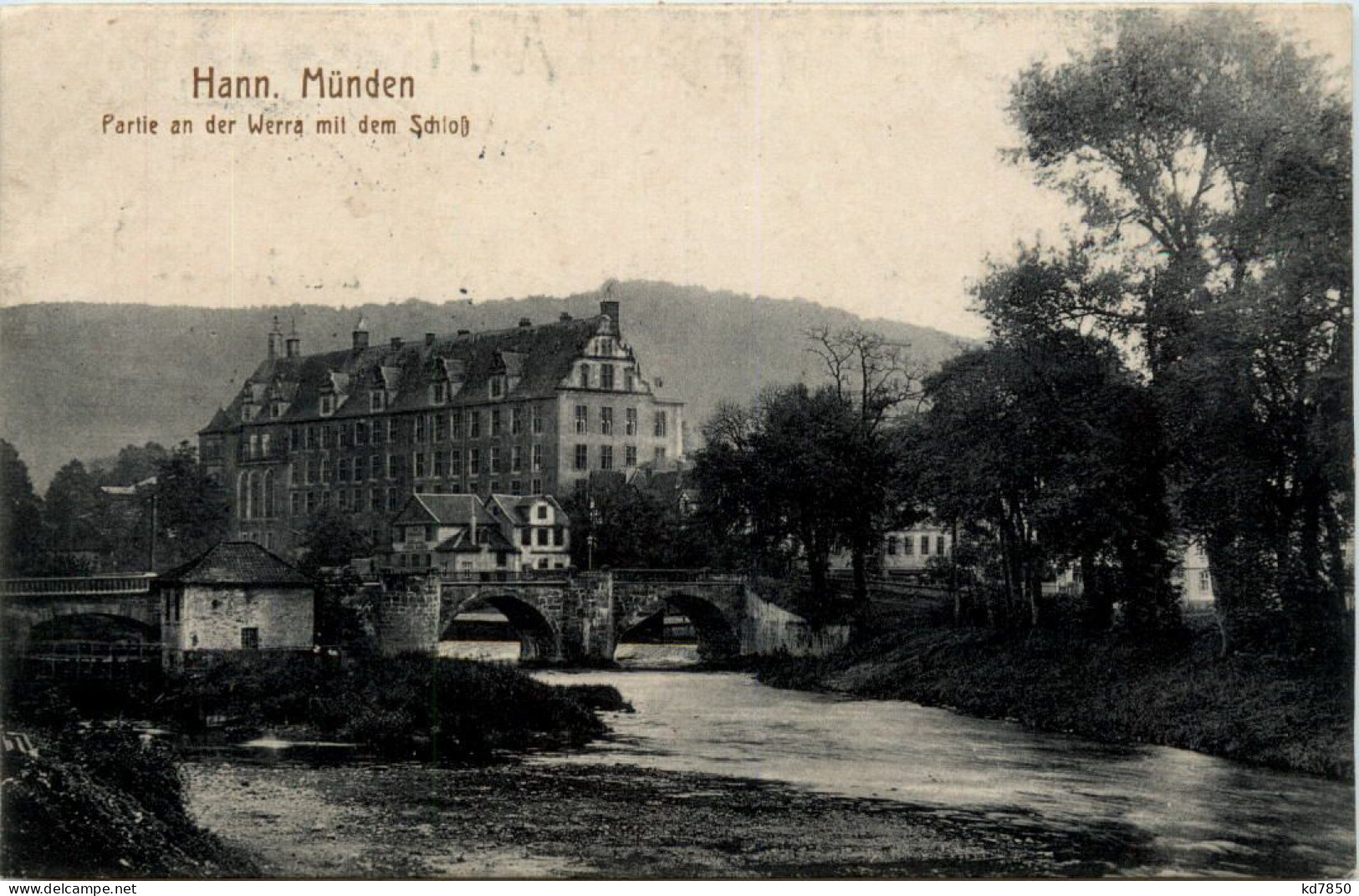 Hann. Münden, Partie An Der Werra Mit Dem Schloss - Hannoversch Muenden