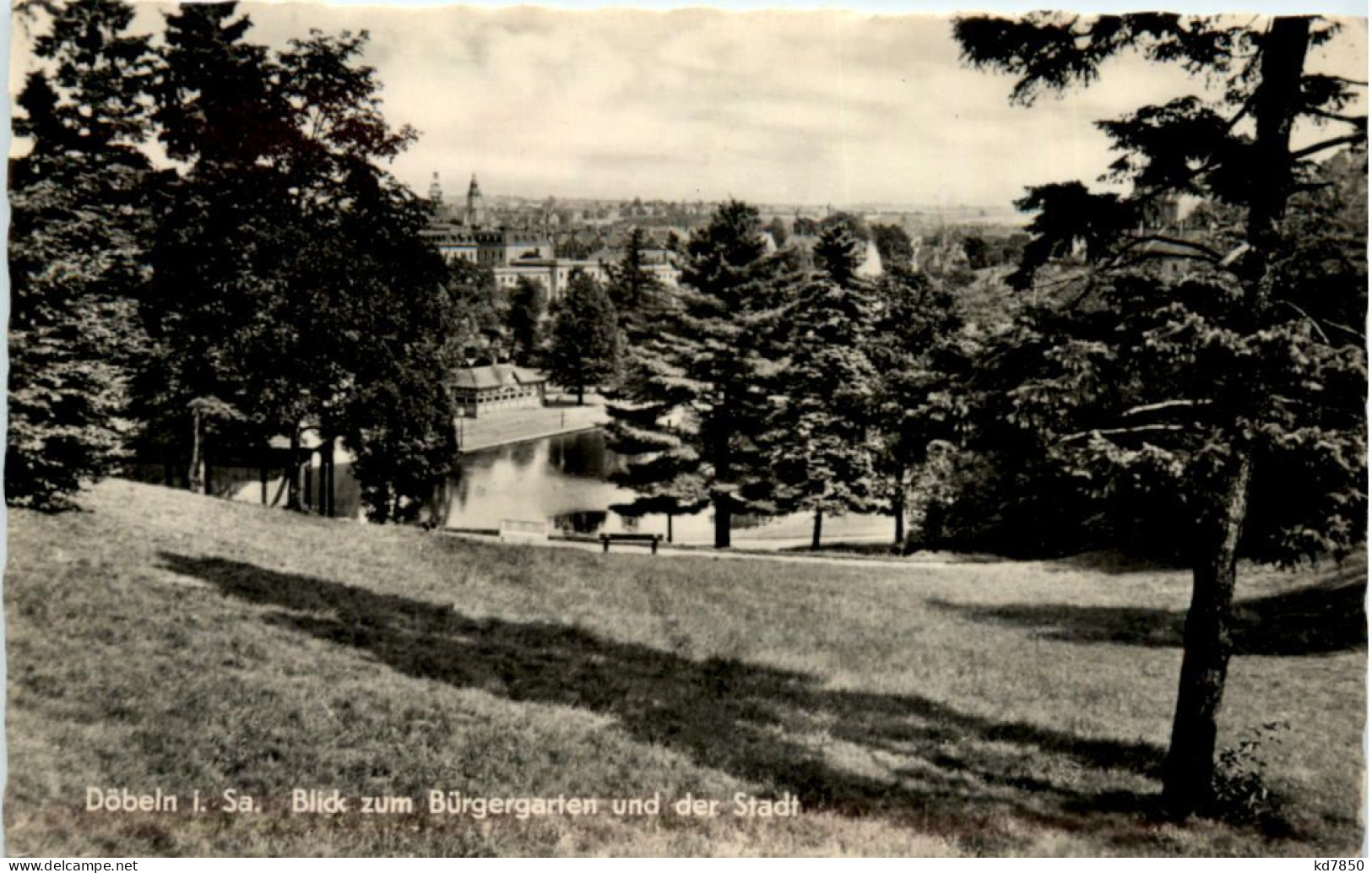 Döbeln, Blick Zum Bürgergarten Und Der Stadt - Döbeln