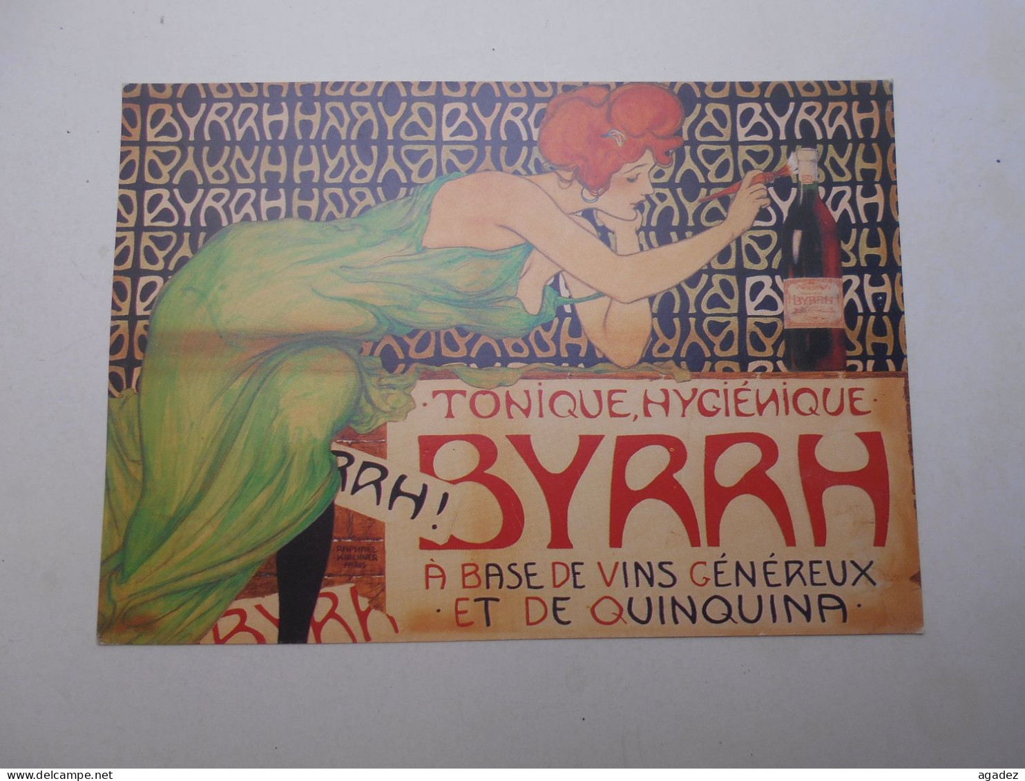 Carte Postale Moderne Concours D'affiches Raphael Kirchner 1 Er Prix Byrrh à Base De Vin Et Quinquina" 1903 - Publicidad