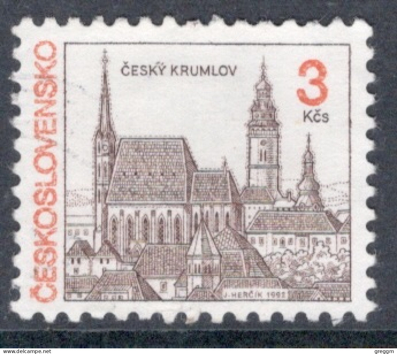 Czechoslovakia 1992 Single Stamp From Set Issued To Celebrate Architecture In Fine Used - Used Stamps