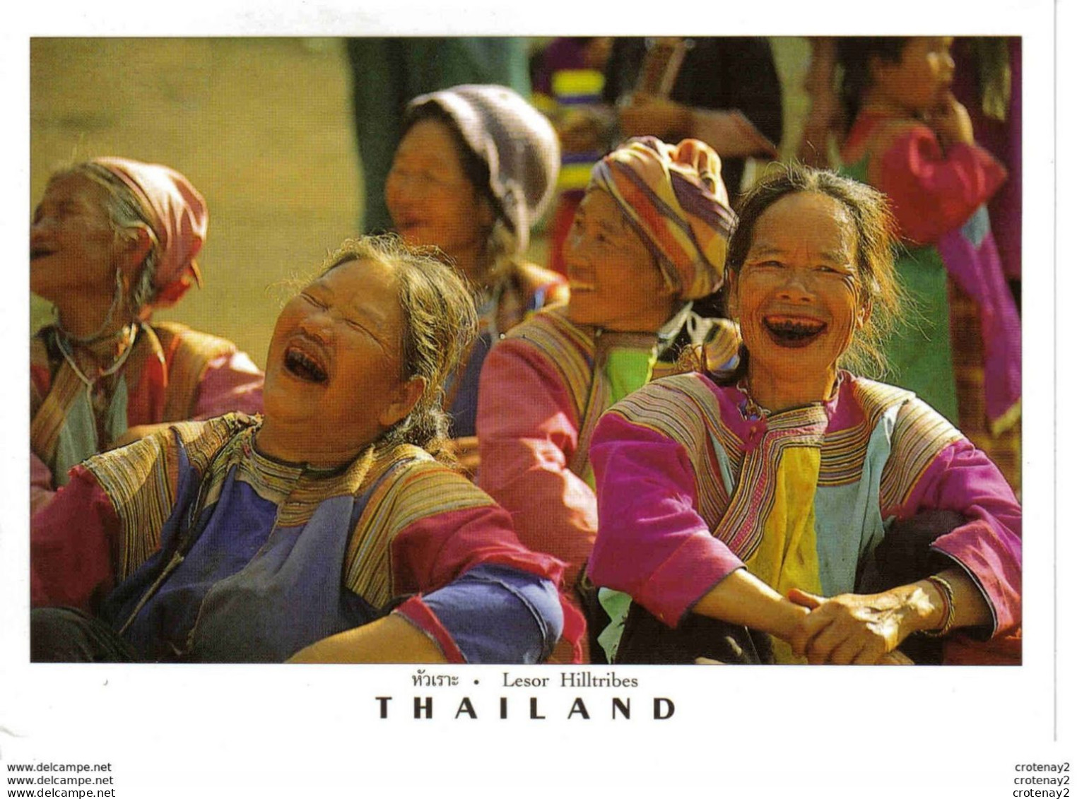 North Thailand Thaïlande Lesor Hilltribes Chiangrai Femme Très Souriantes Makmai Studio VOIR DOS - Thaïland