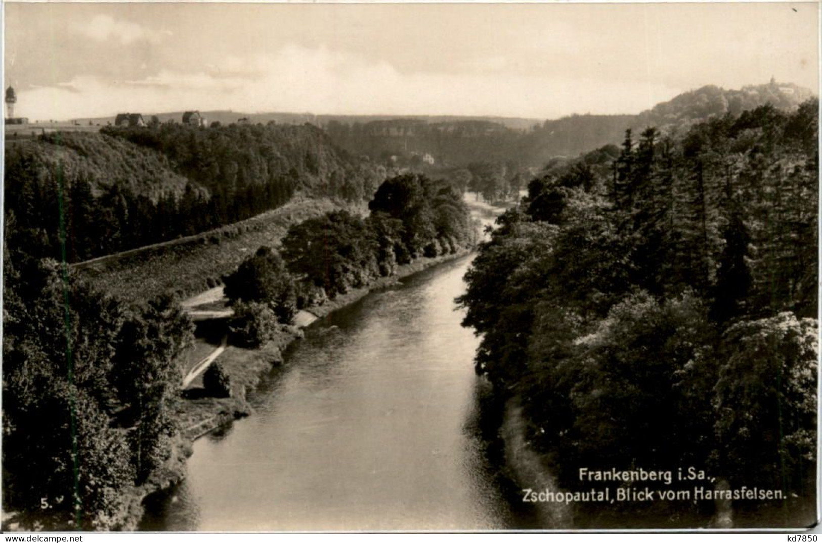 Frankenberg I.Sa., Zschopautal, Blick Vom Harrasfelsen - Frankenberg