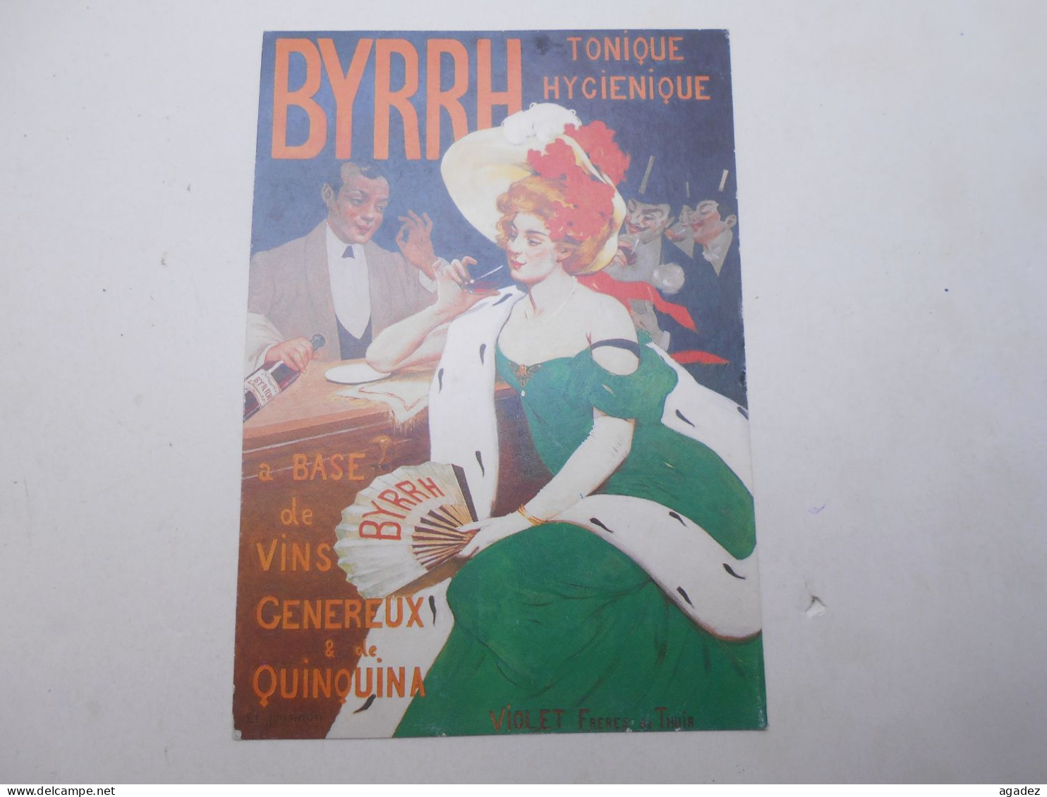 Carte Postale Moderne Concours D'affiches Etienne Joanon Byrrh à Base De Vin Et Quinquina" 1903 - Publicidad