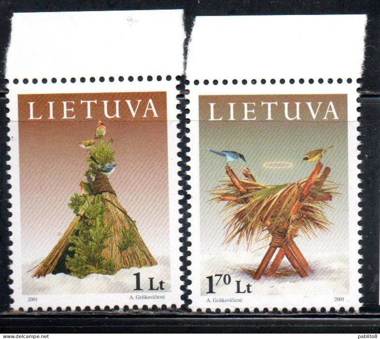 LITHUANIA LITUANIA LIETUVA 2001 CHRISTMAS NATALE NOEL WEIHNACHTEN NAVIDAD COMPLETE SET SERIE COMPLETA MNH - Lithuania