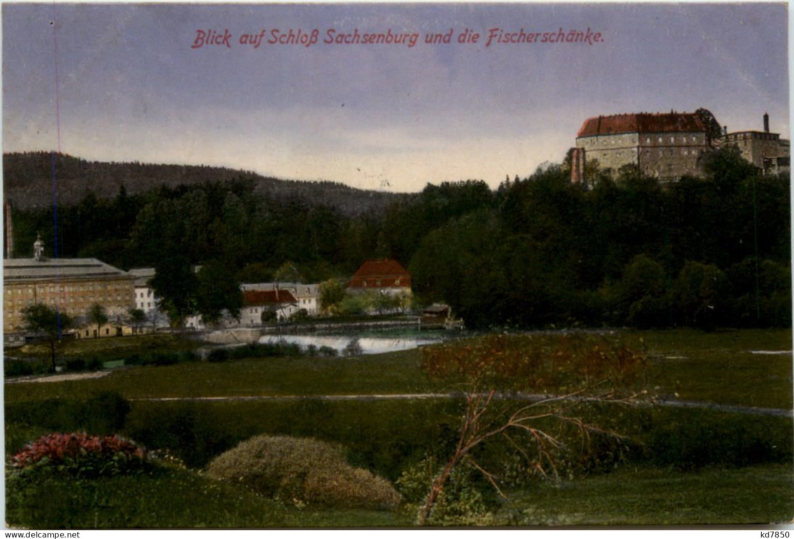 Blick Auf Schloss Sachsenburg Und Die Fischerschänke - Frankenberg