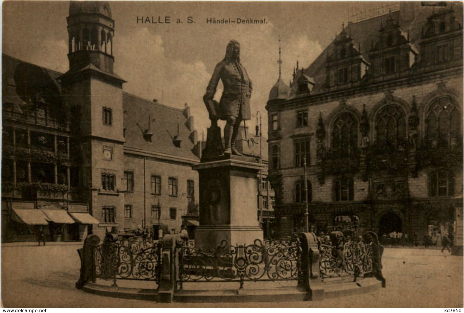 Halle A.d.Saale, Händel-denkmal - Halle (Saale)