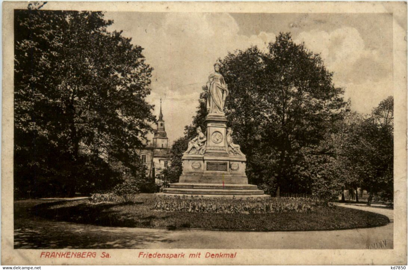 Frankenberg Sa., Friedenspark Mit Denkmal - Frankenberg