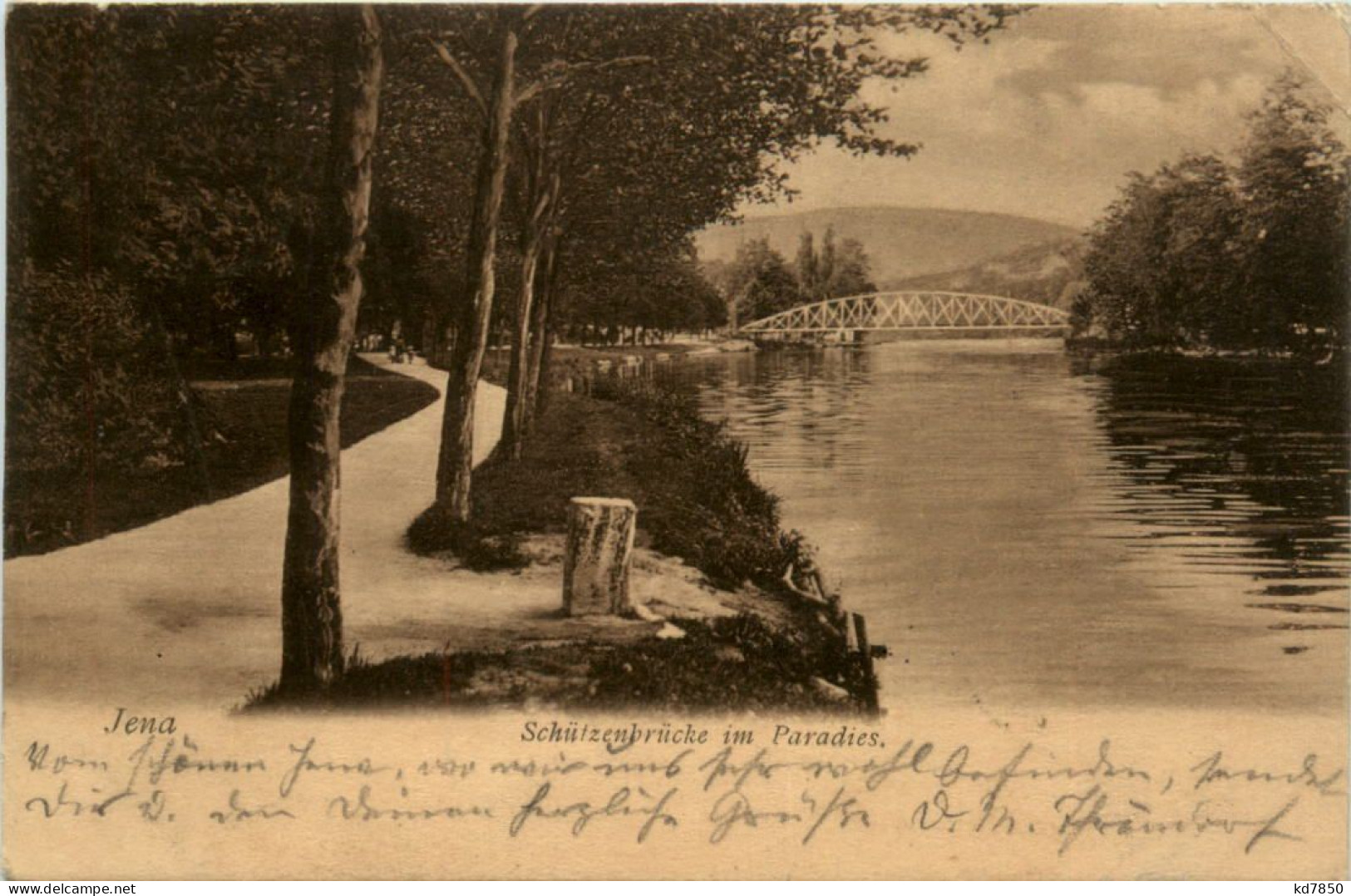 Jena, Schützenbrücke Im Paradies - Jena