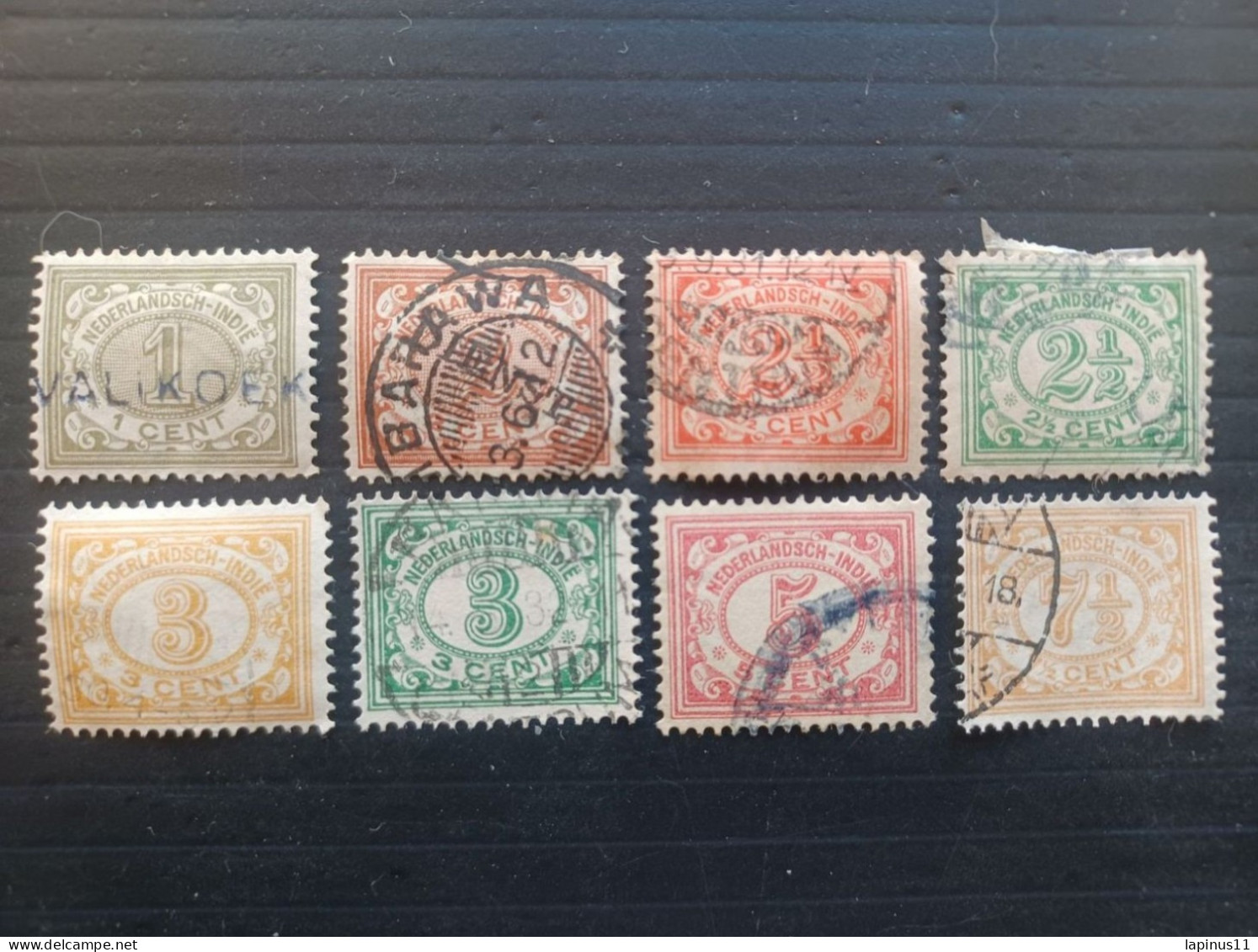 INDIE NETHERLANDS INDIE OLANDESI 1912 -1914 Numeral Stamps - Numerals On White Background - Netherlands Indies