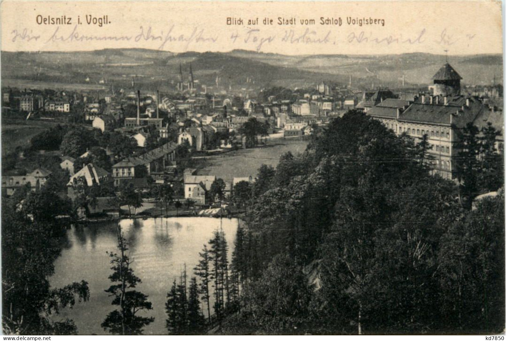 Oelsnitz, Blick Auf Die Stadt Vom Schloss Votgtsberg - Oelsnitz I. Vogtl.