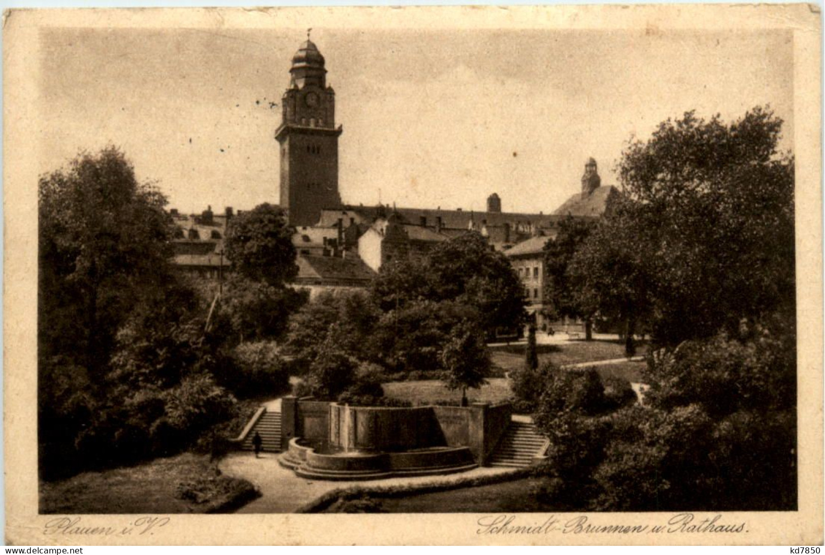 Plauen, Schmidtbrunnen U. Rathaus - Plauen