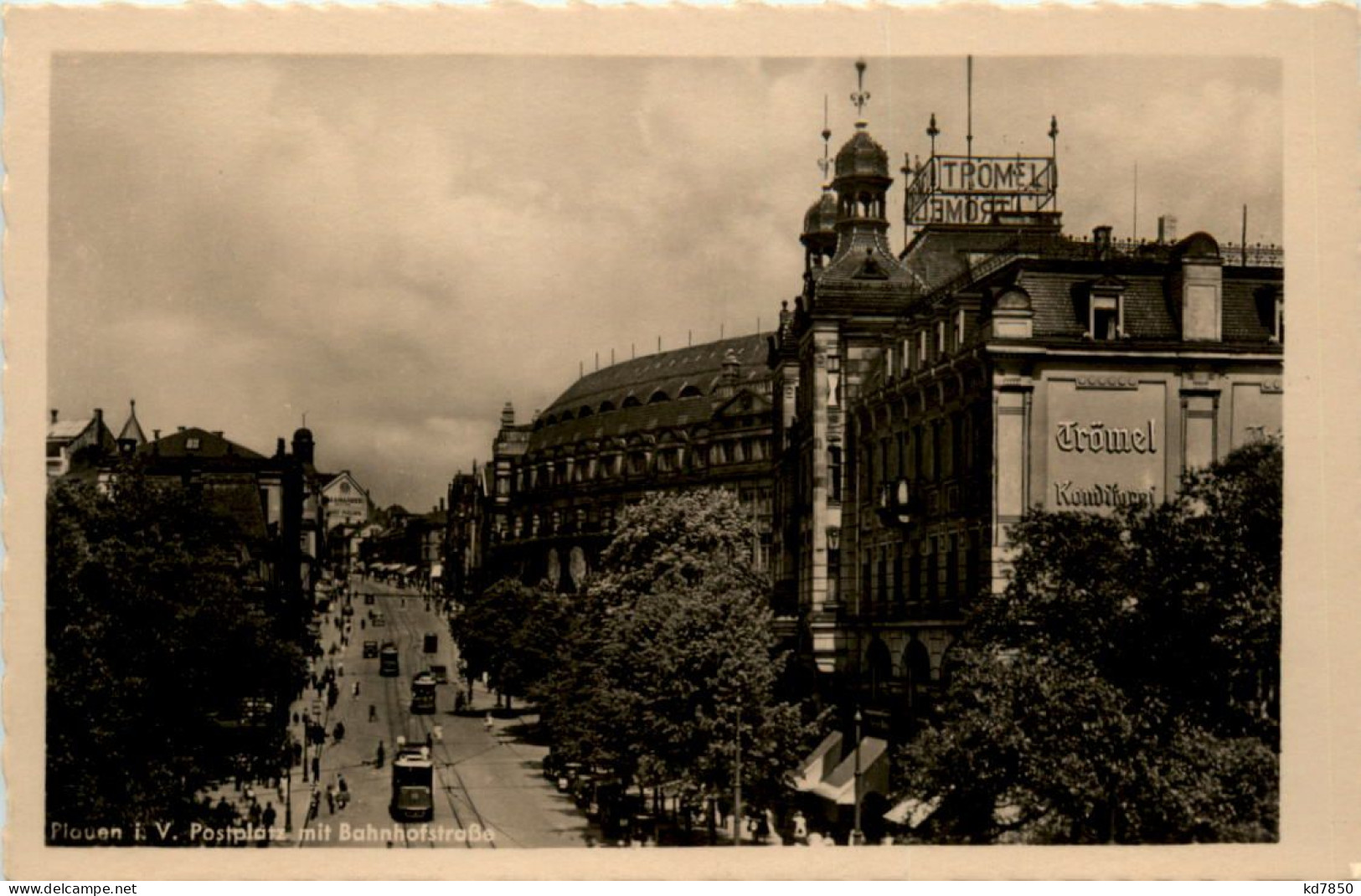 Plauen I.V., Postplatz Mit Bahnhofstrasse - Plauen