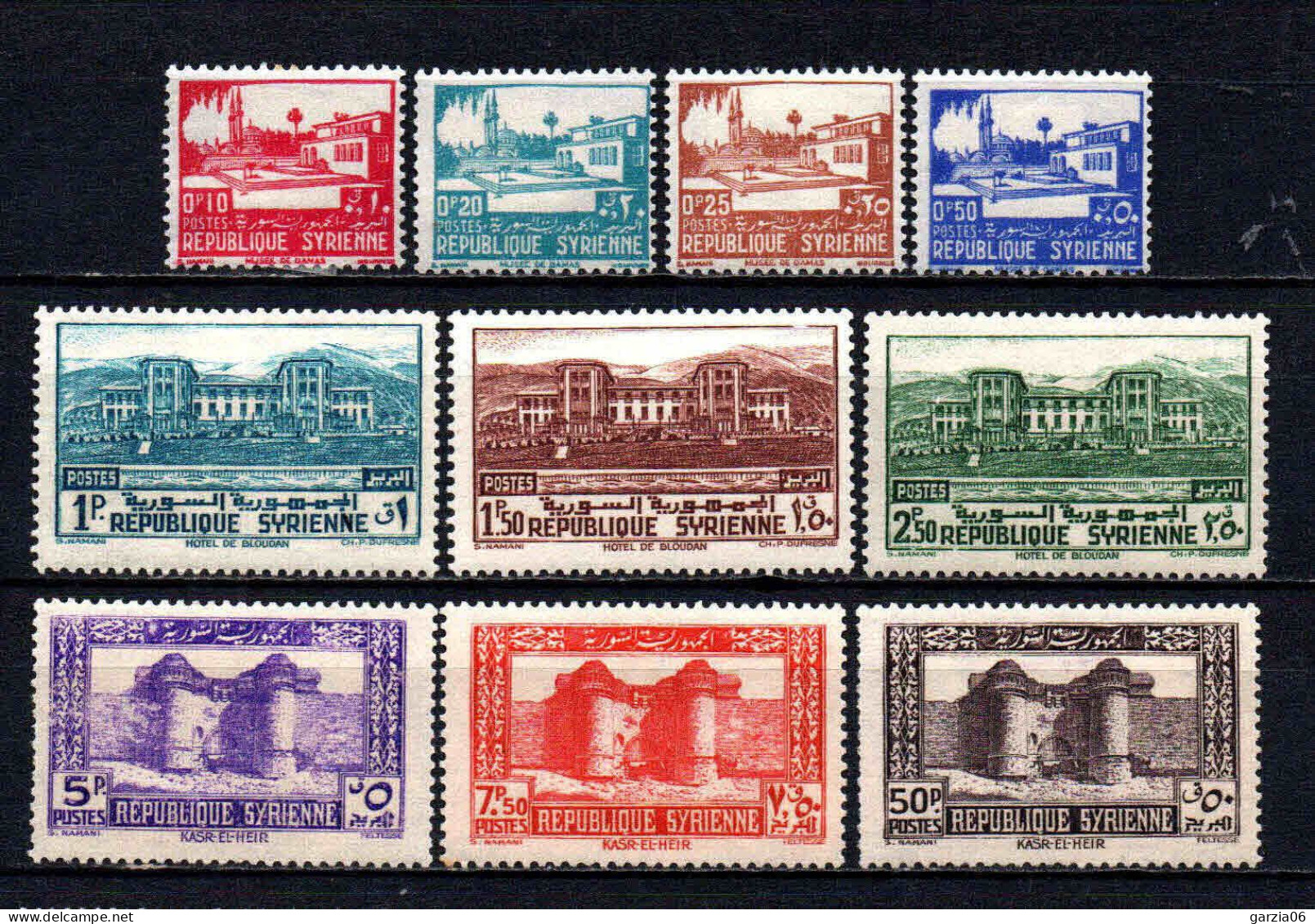 Syrie  - 1940 - Edifices  - N° 250 à 259   - Neufs *- MLH - Neufs