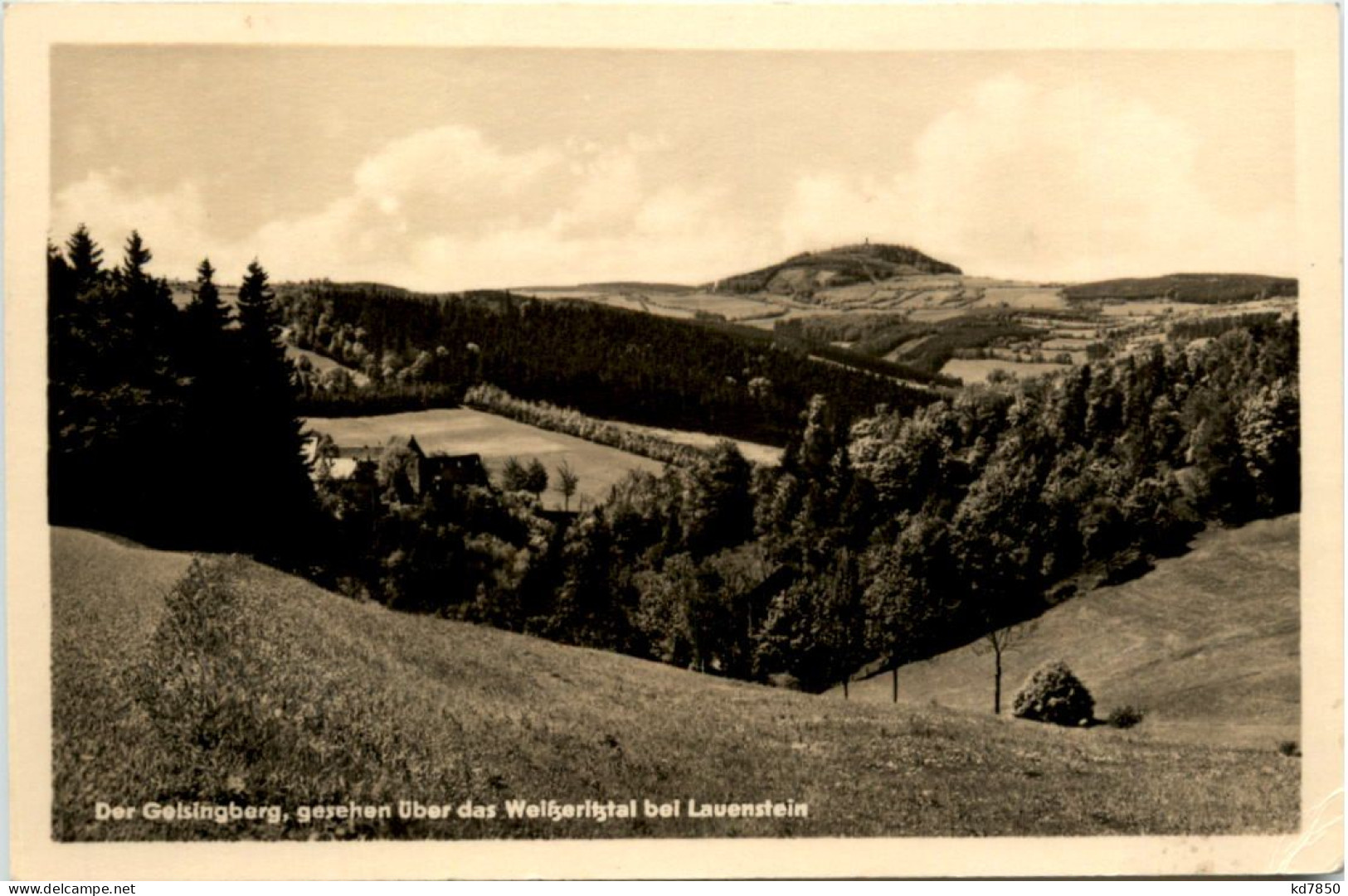 Lauenstein, Der Geisingberg über Das Weisseritztal - Lauenstein