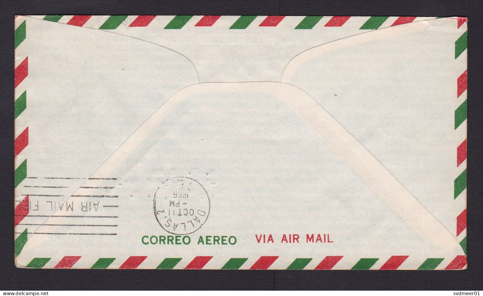 Mexico: FFC First Flight Cover To USA, 1966, 1 Stamp, Visit Kennedy, CMA Mexicana Airlines, Dallas (minor Discolouring) - Mexique